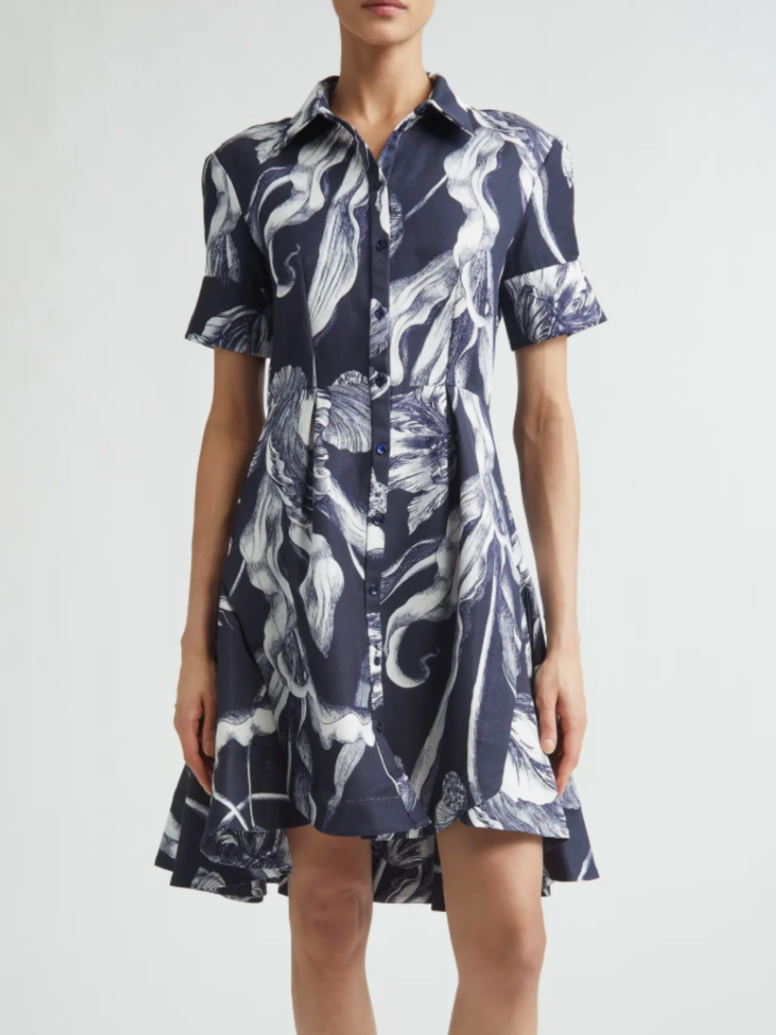 Short Sleeve Mini Shirt Dress