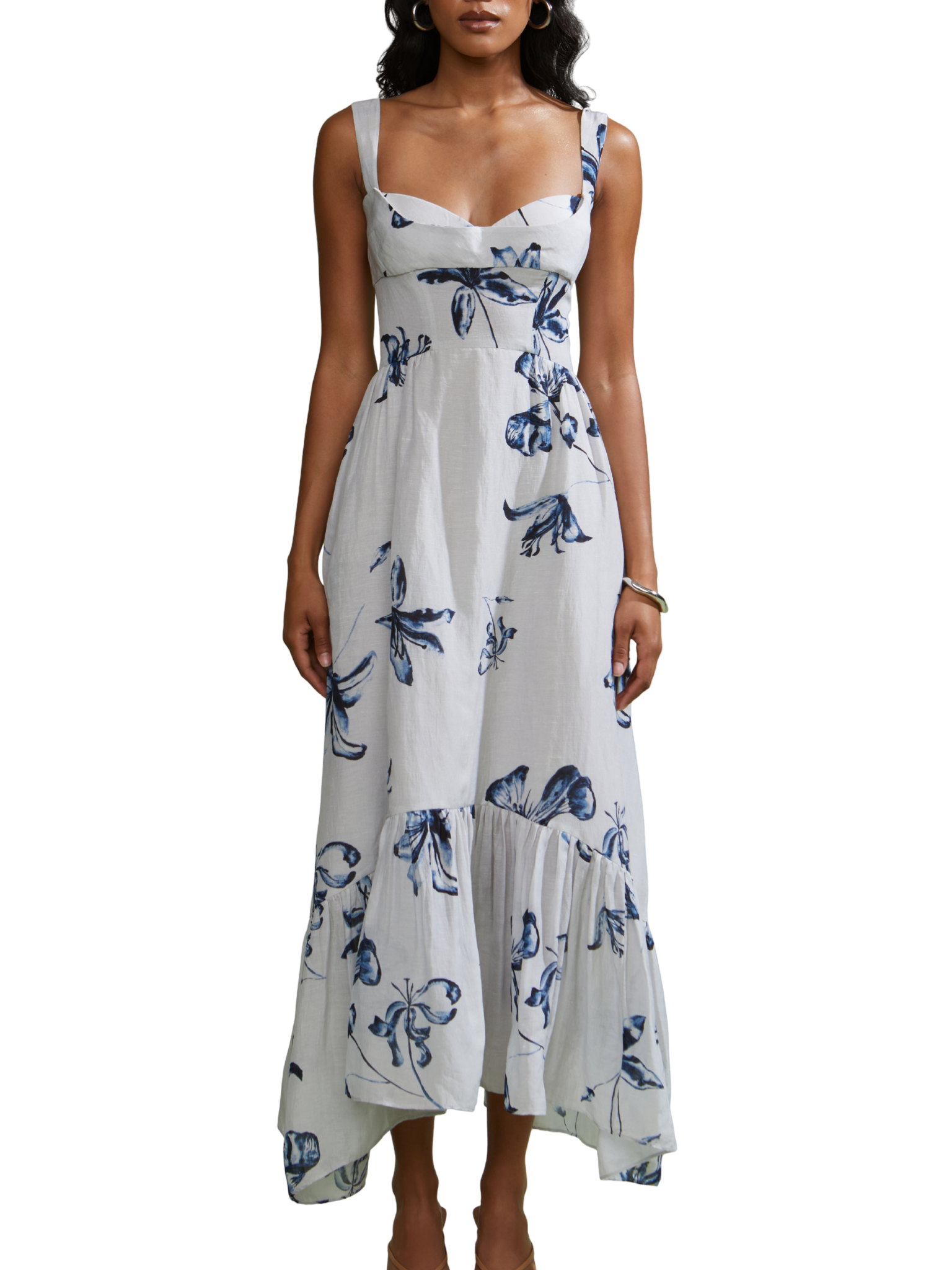 Evris Ruffle Hem Dress