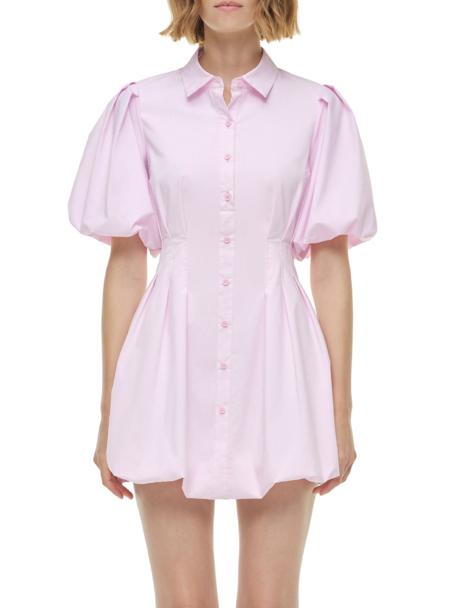 Cleo Balloon Pintuck Mini Dress