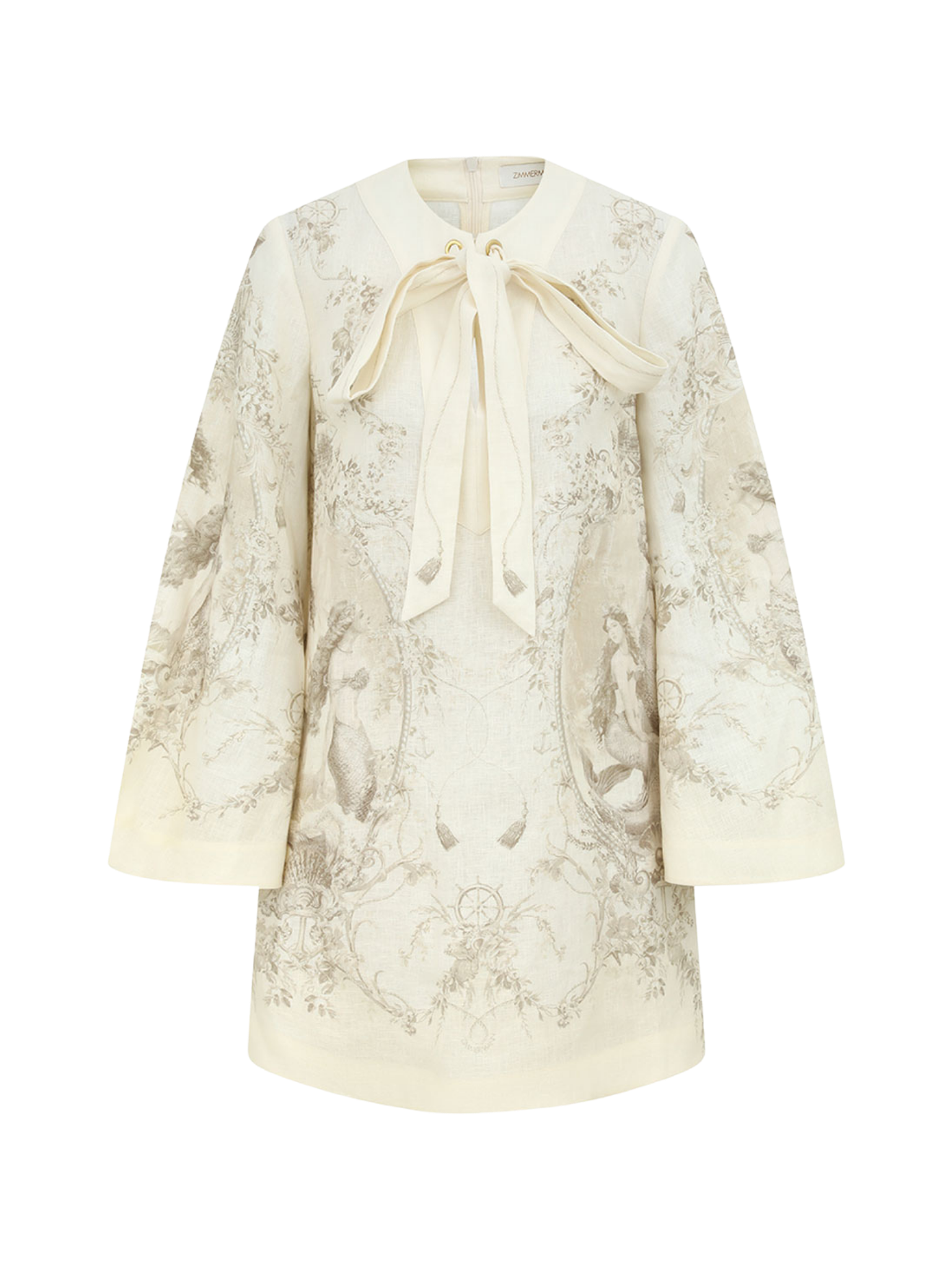 Tie Neck Tunic Dress