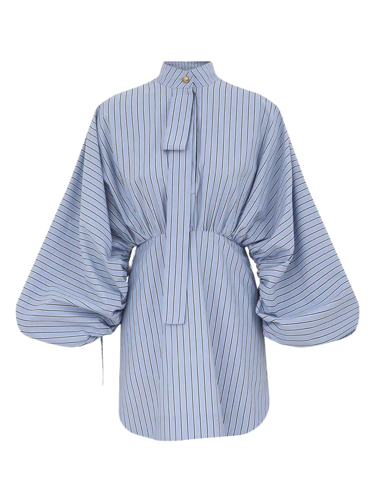 Drawstring Stripe Mini Dress