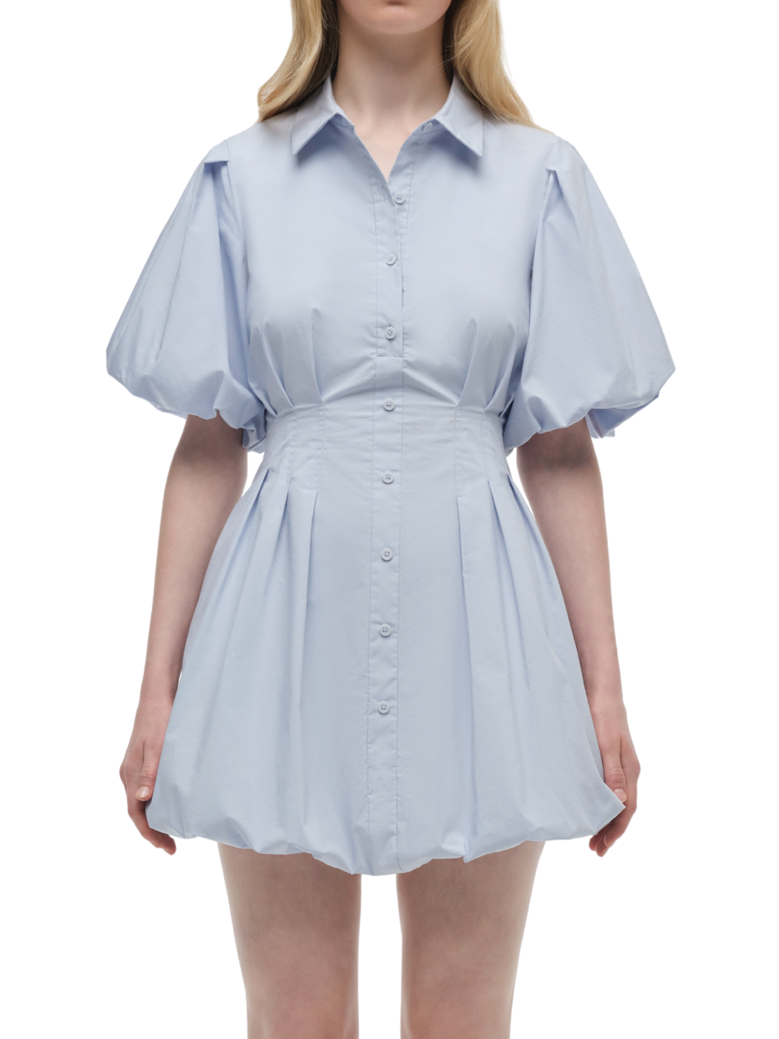 Cleo Balloon Pintuck Mini Dress