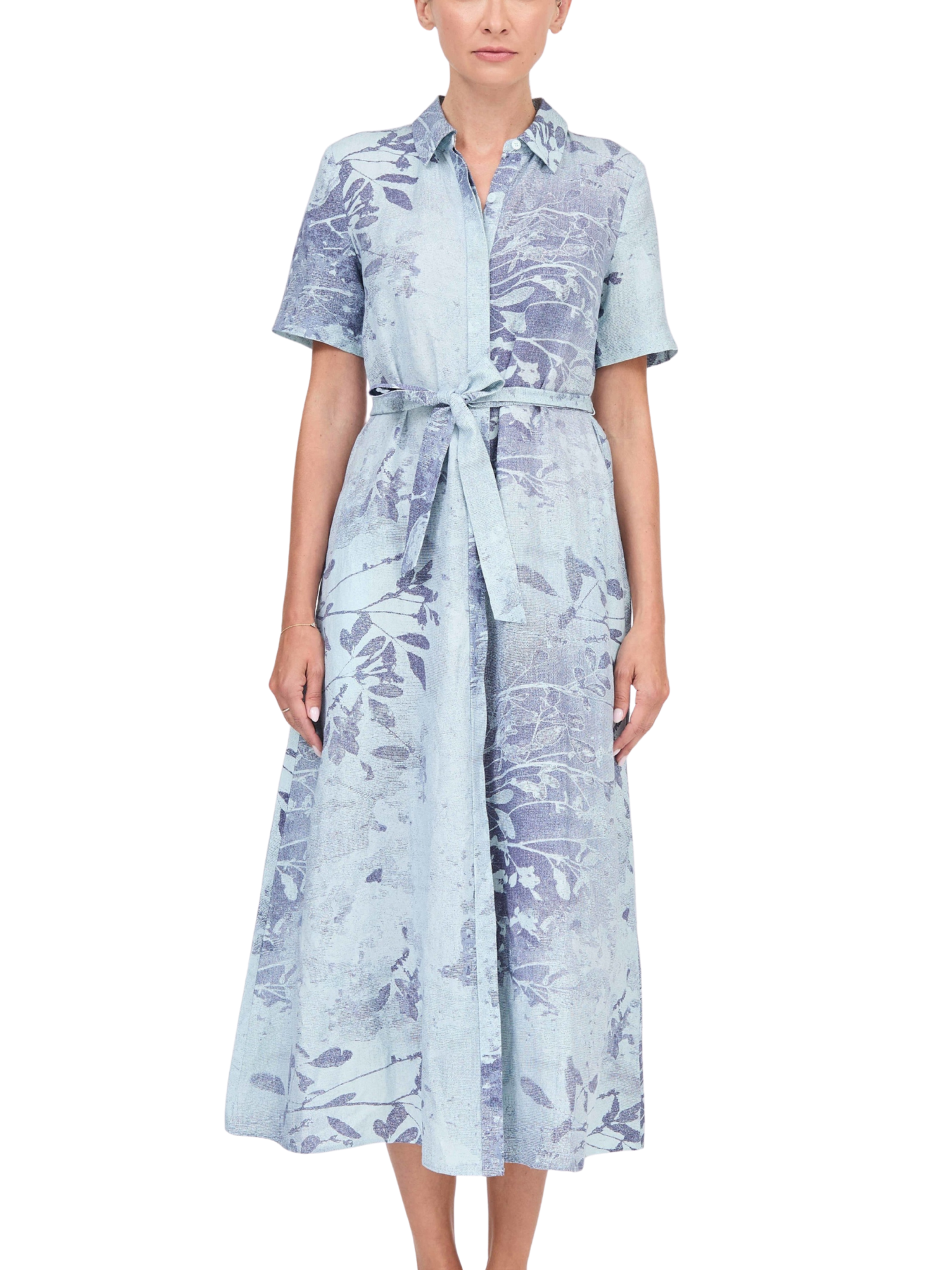 Audria Belted Midi Dress