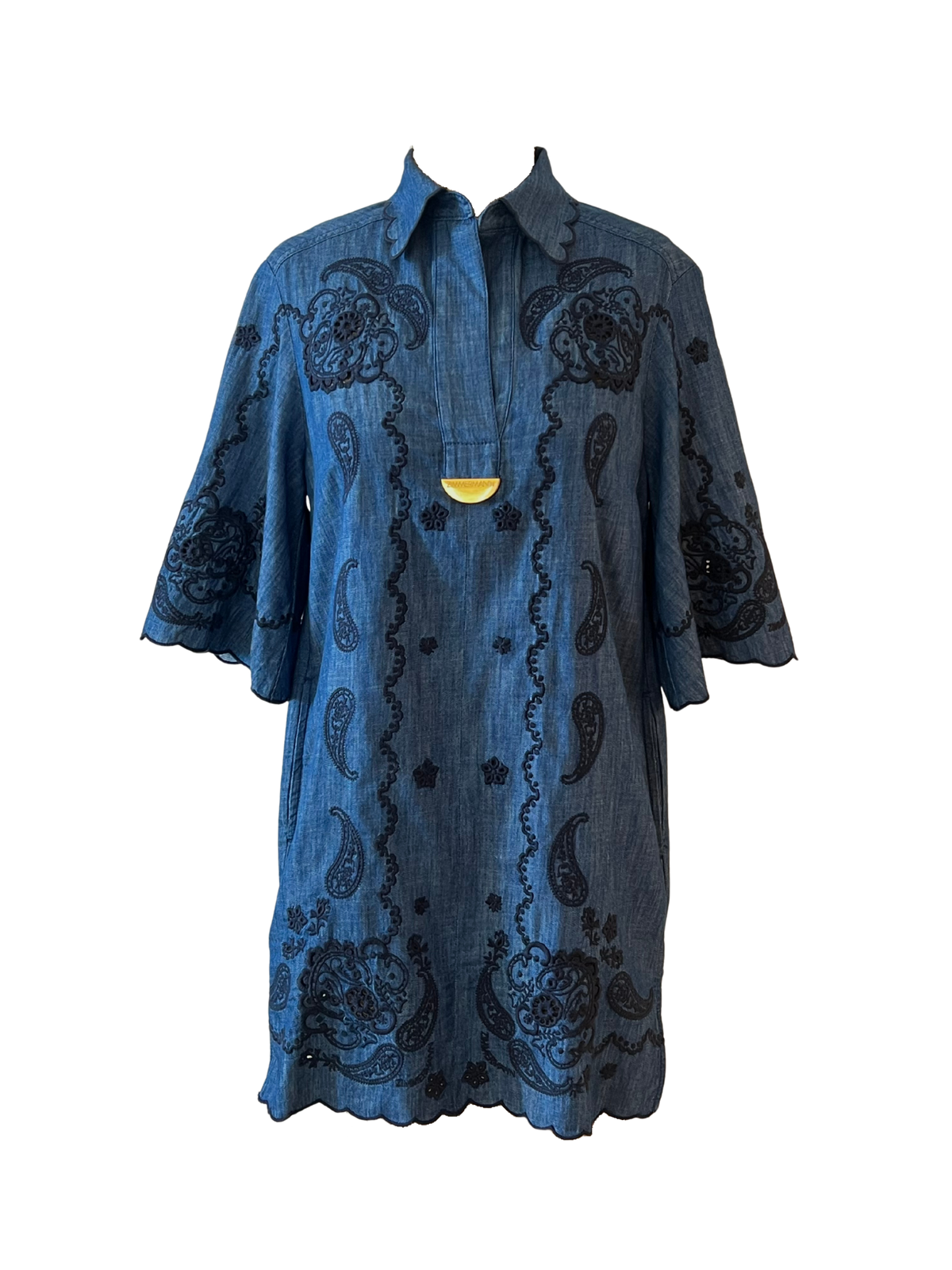 Aster Embroidered Denim Mini