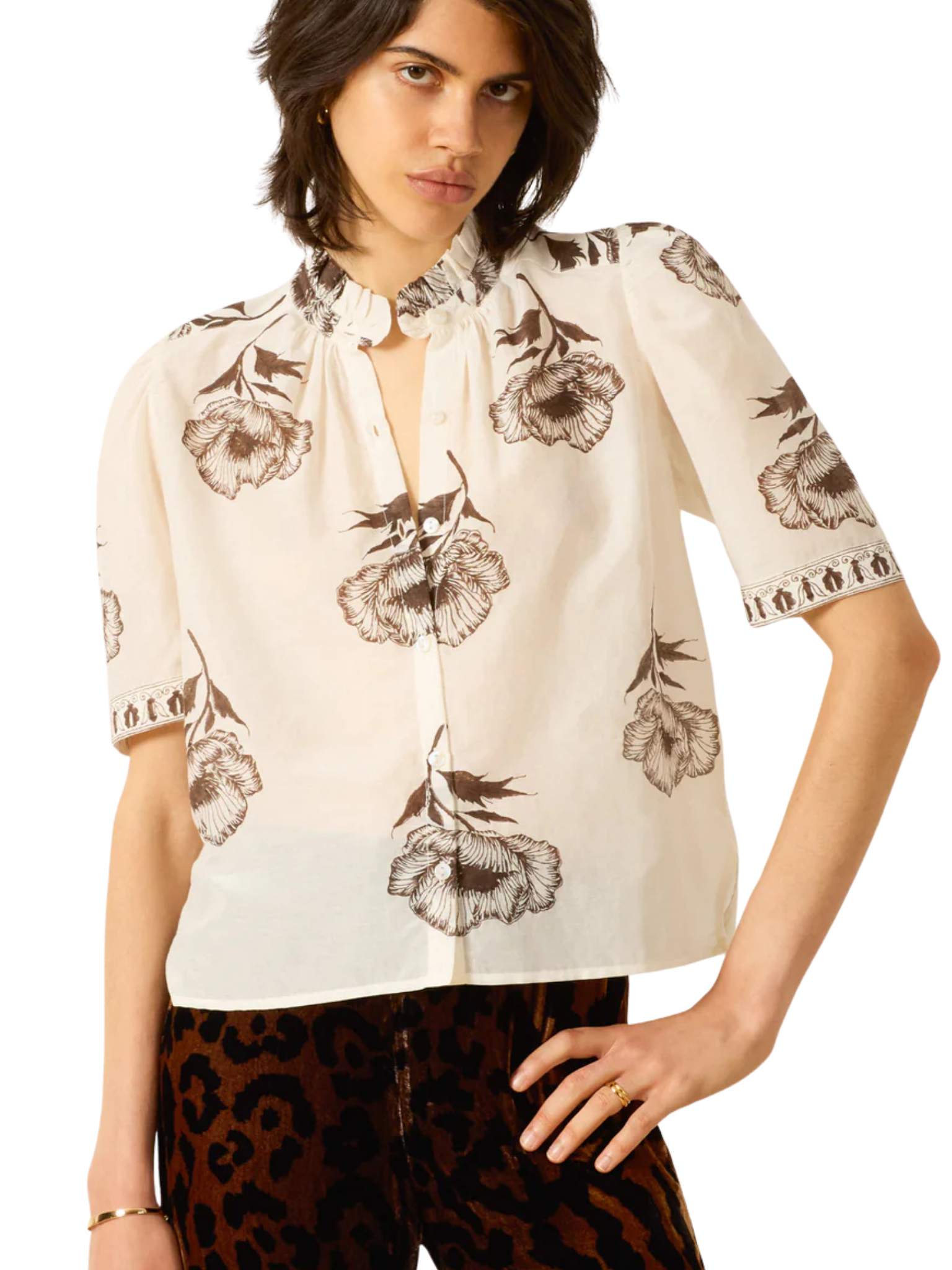 Winn Obsidian Poppy Shirt