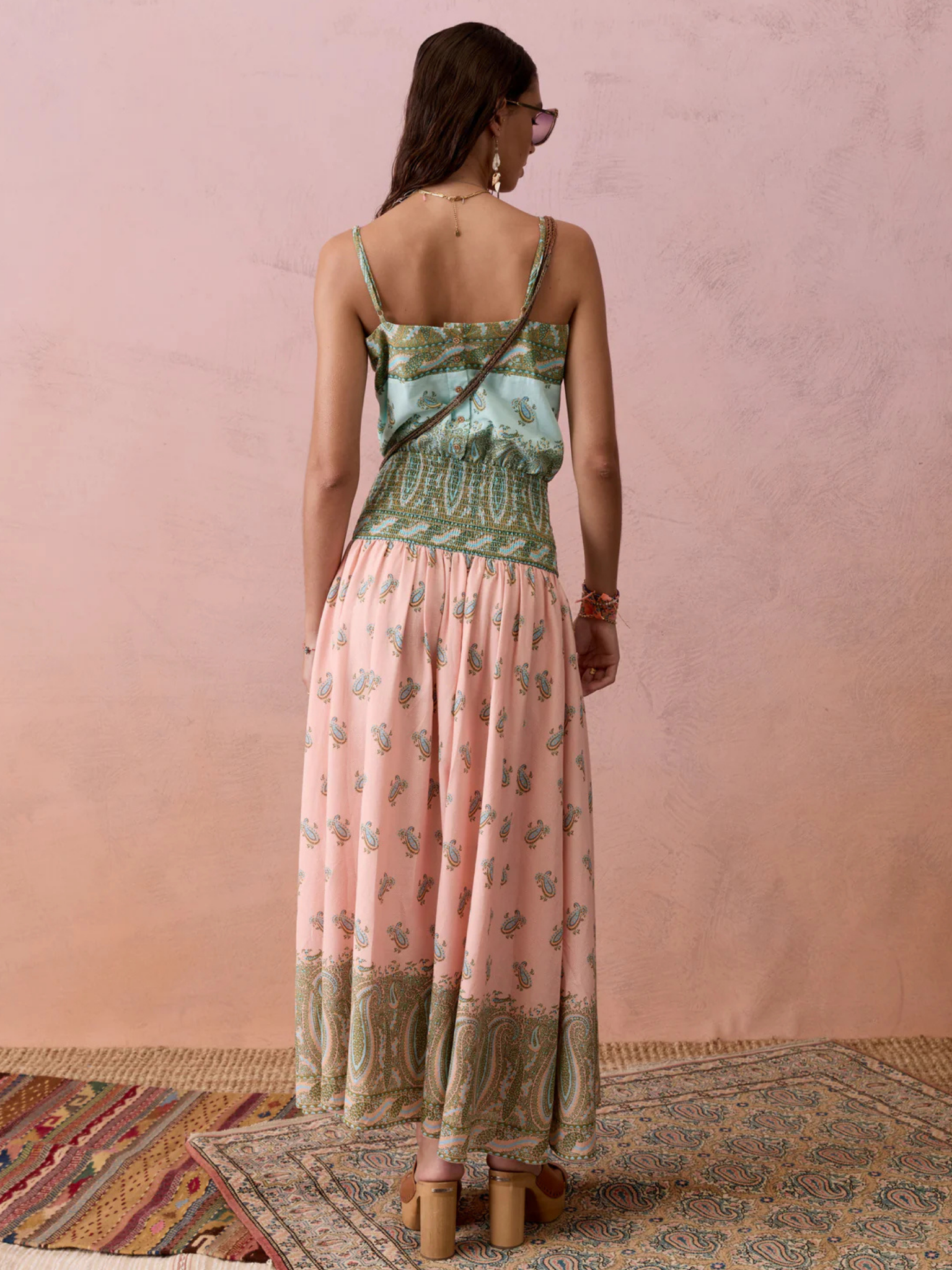 Lucent Drop Waist Maxi Dress