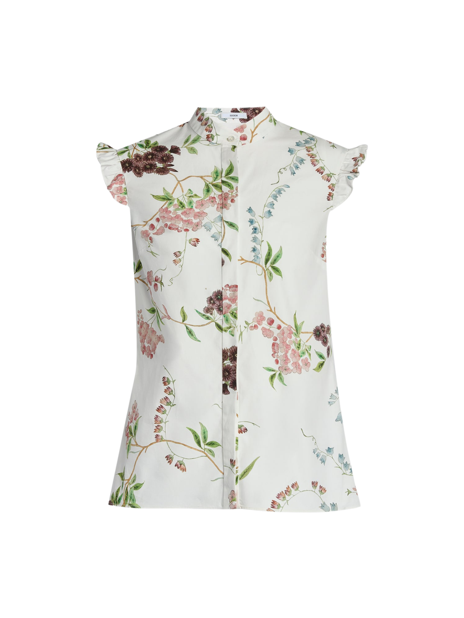 Floral Print Cotton Sleeveless Shirt