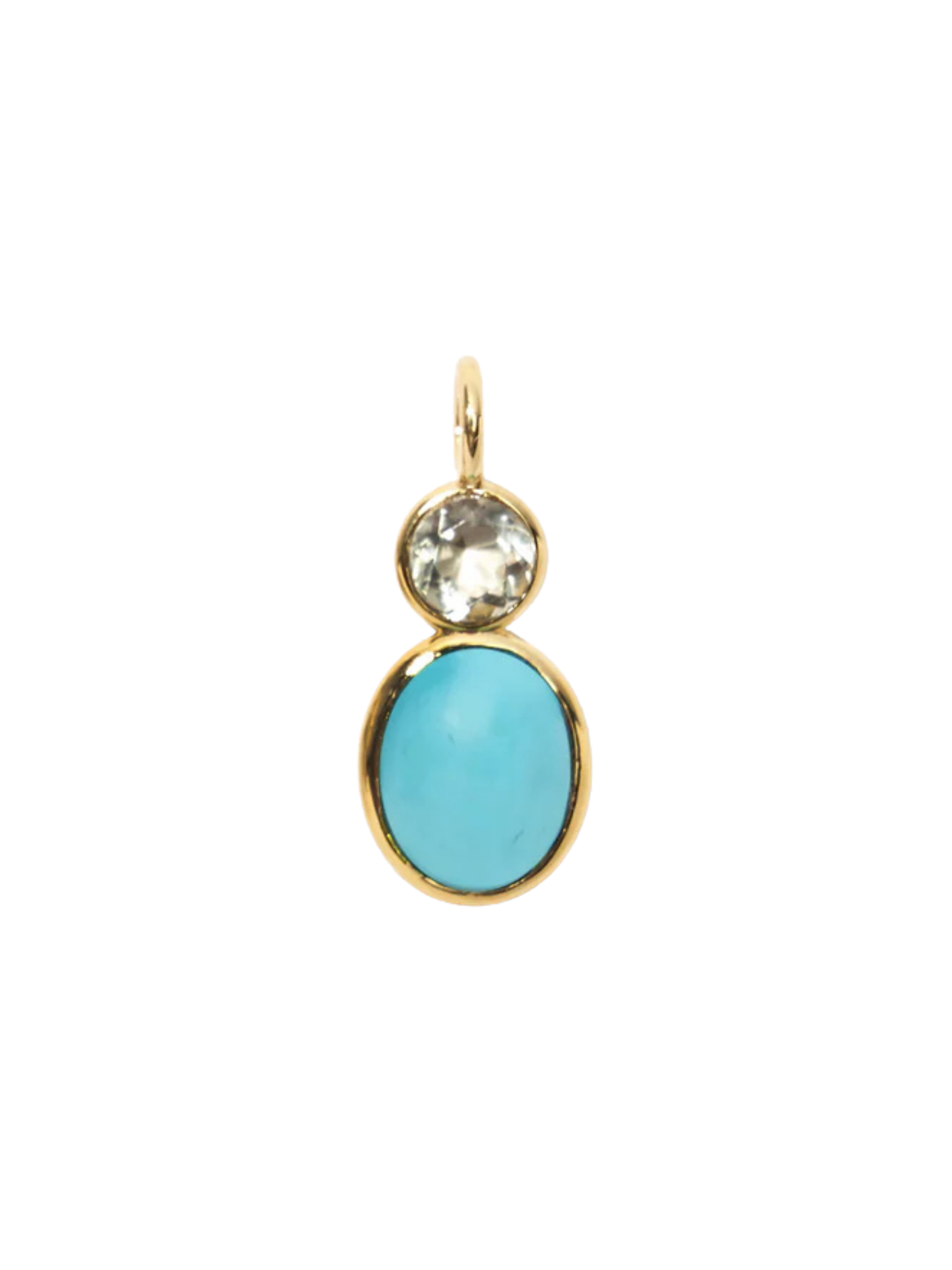 Oval 14k Gold Necklace Charm