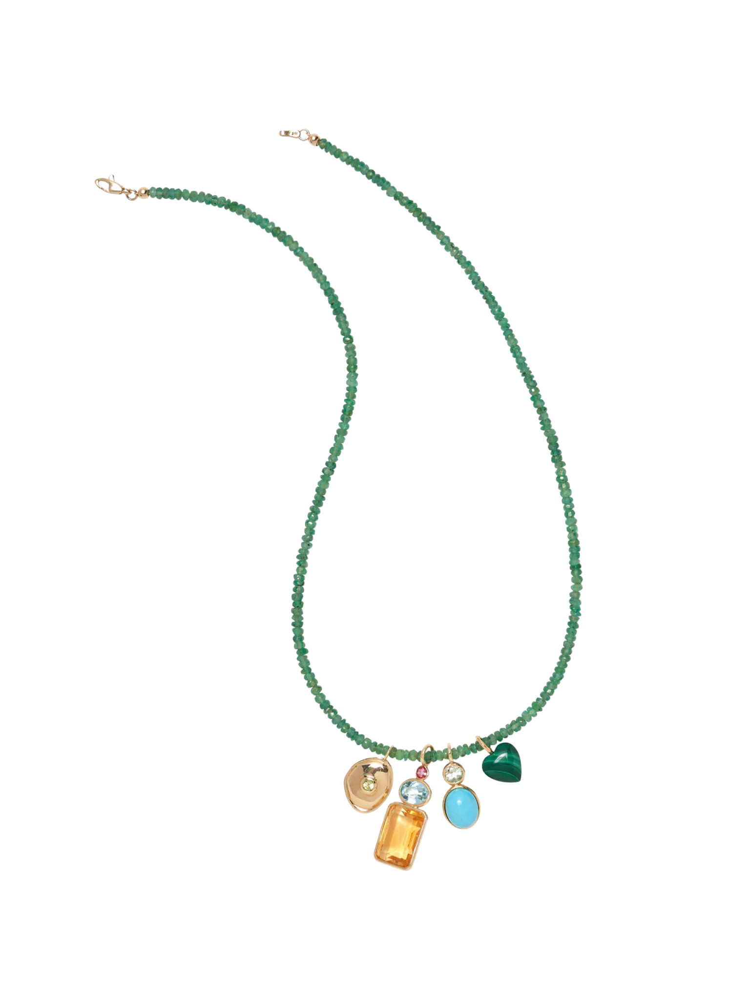 Rectangle Column 14k Gold Necklace Charm