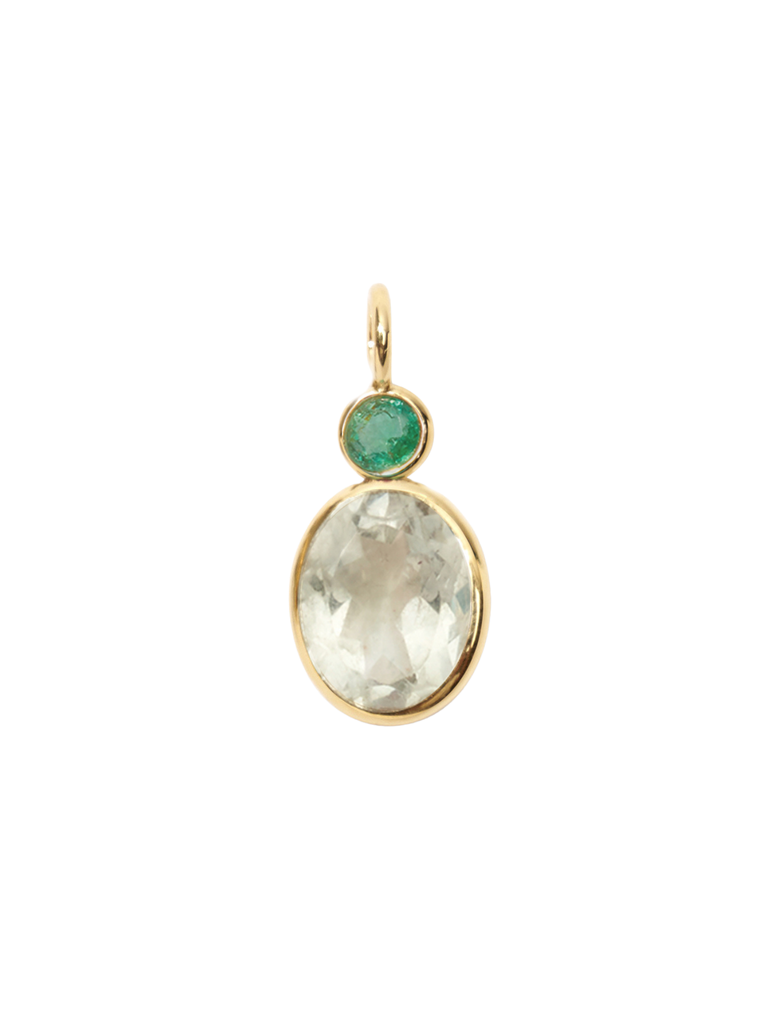 Oval 14k Gold Necklace Charm
