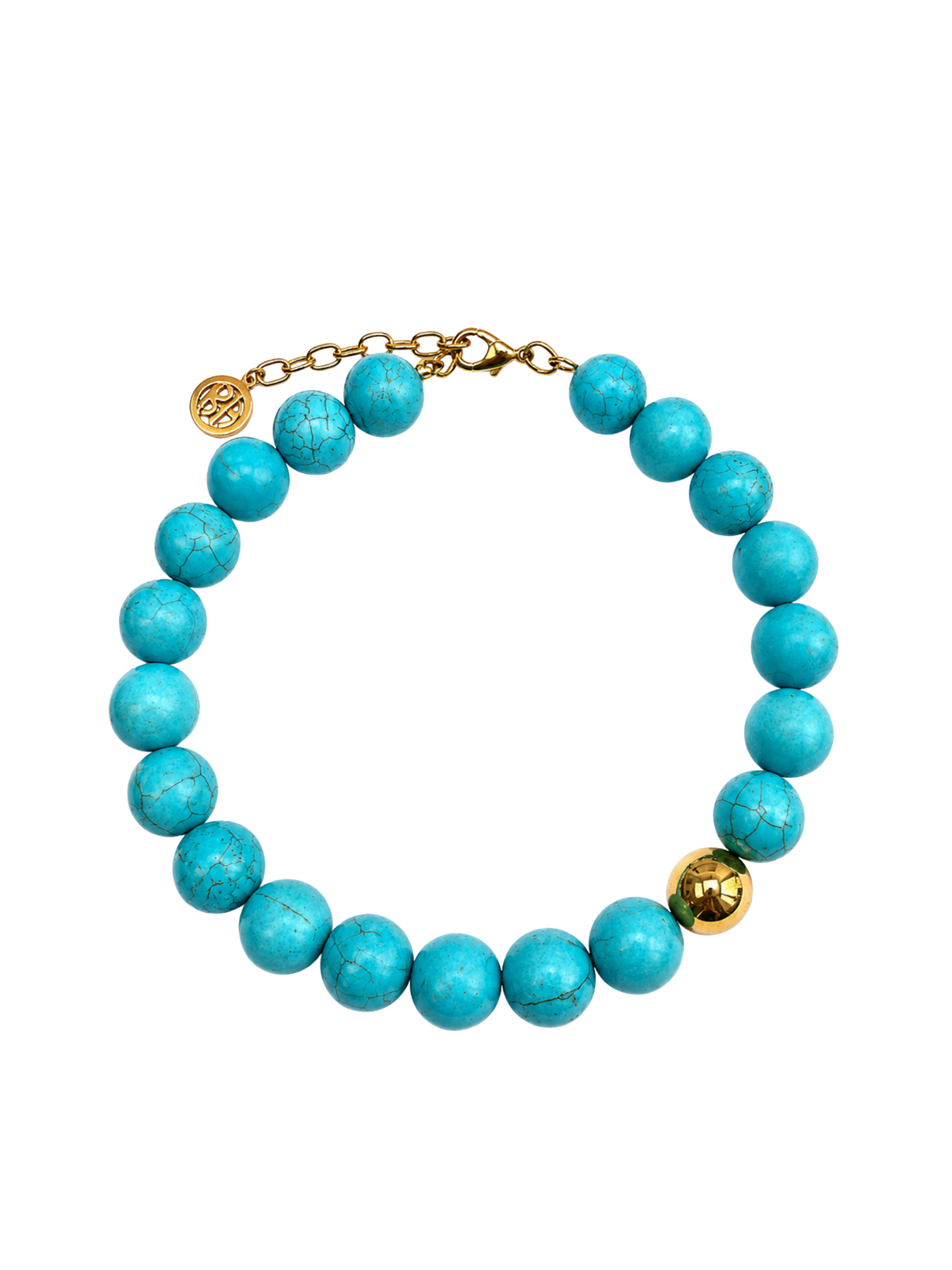 Turquoise Beaded Necklace with Semiprecious Stones