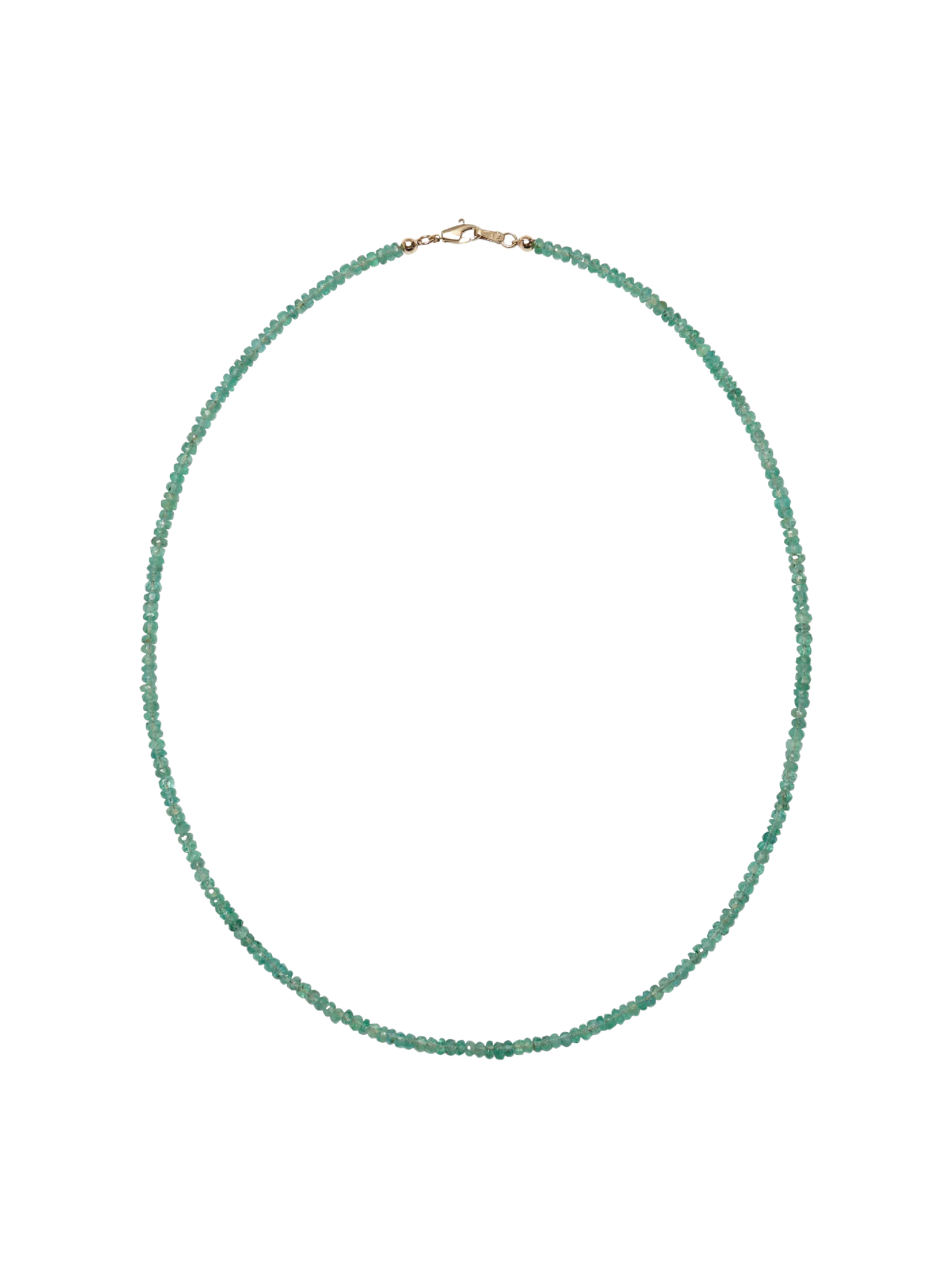 Tiny Beaded 14k Gold Necklace