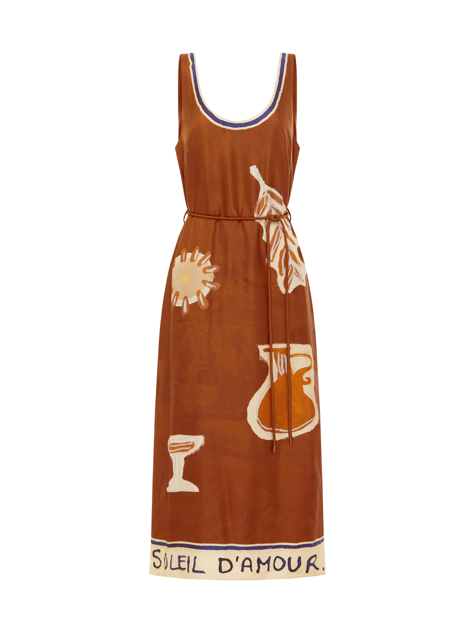 Soleil D'amour Silk Midi Dress