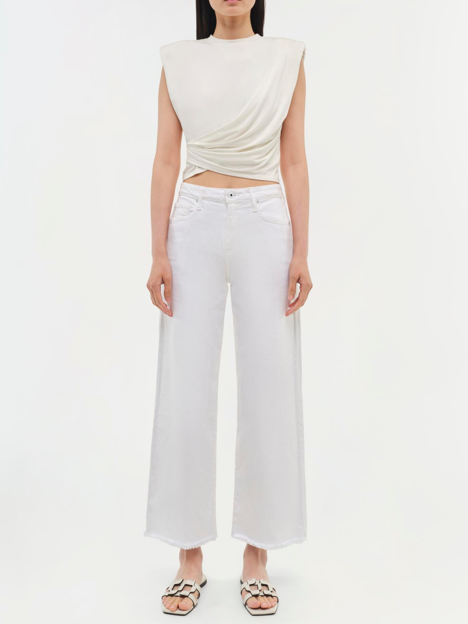 Jude High Rise Crop Wide Leg Denim