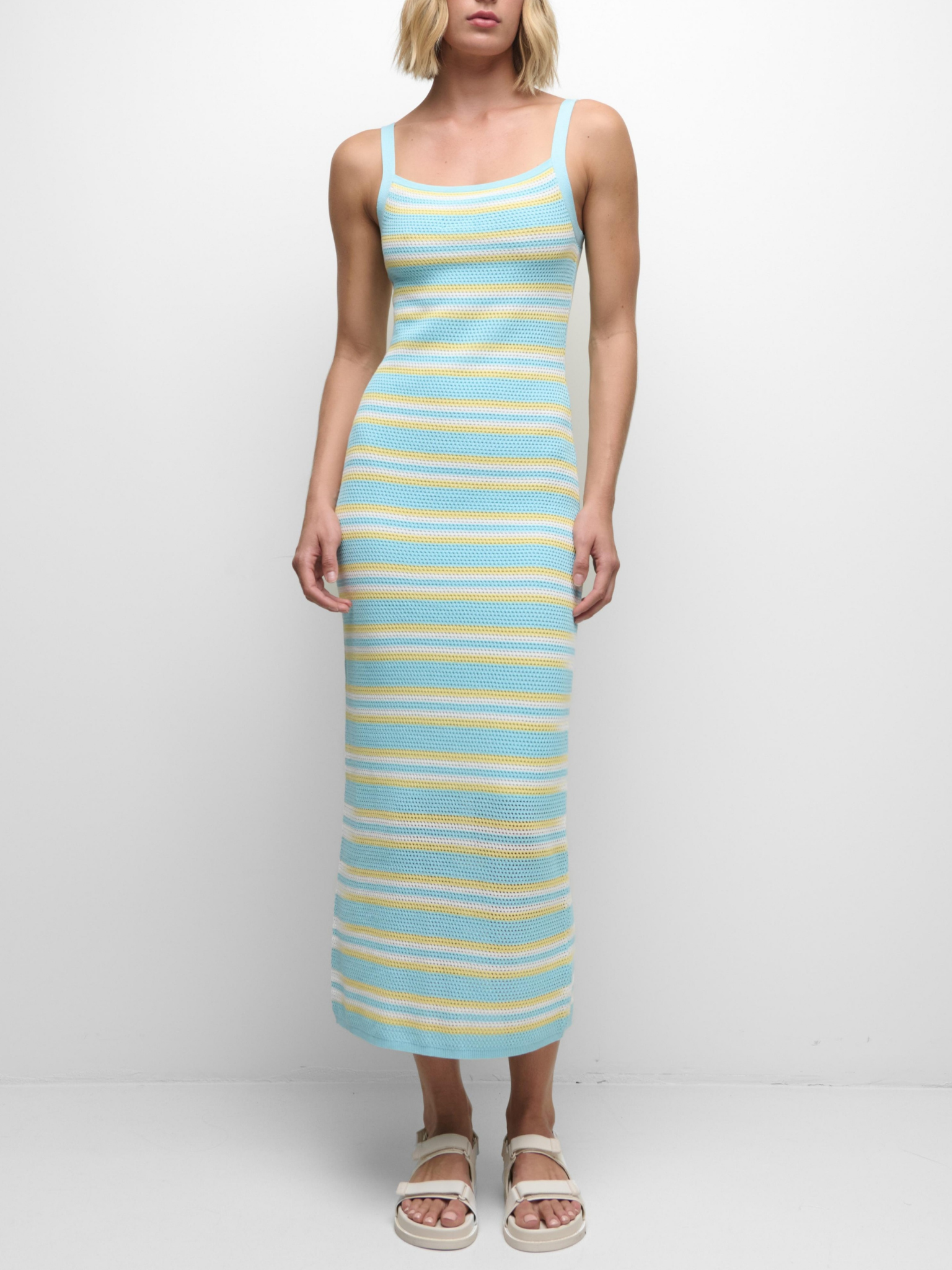 Connelly Striped Cotton Midi Dress