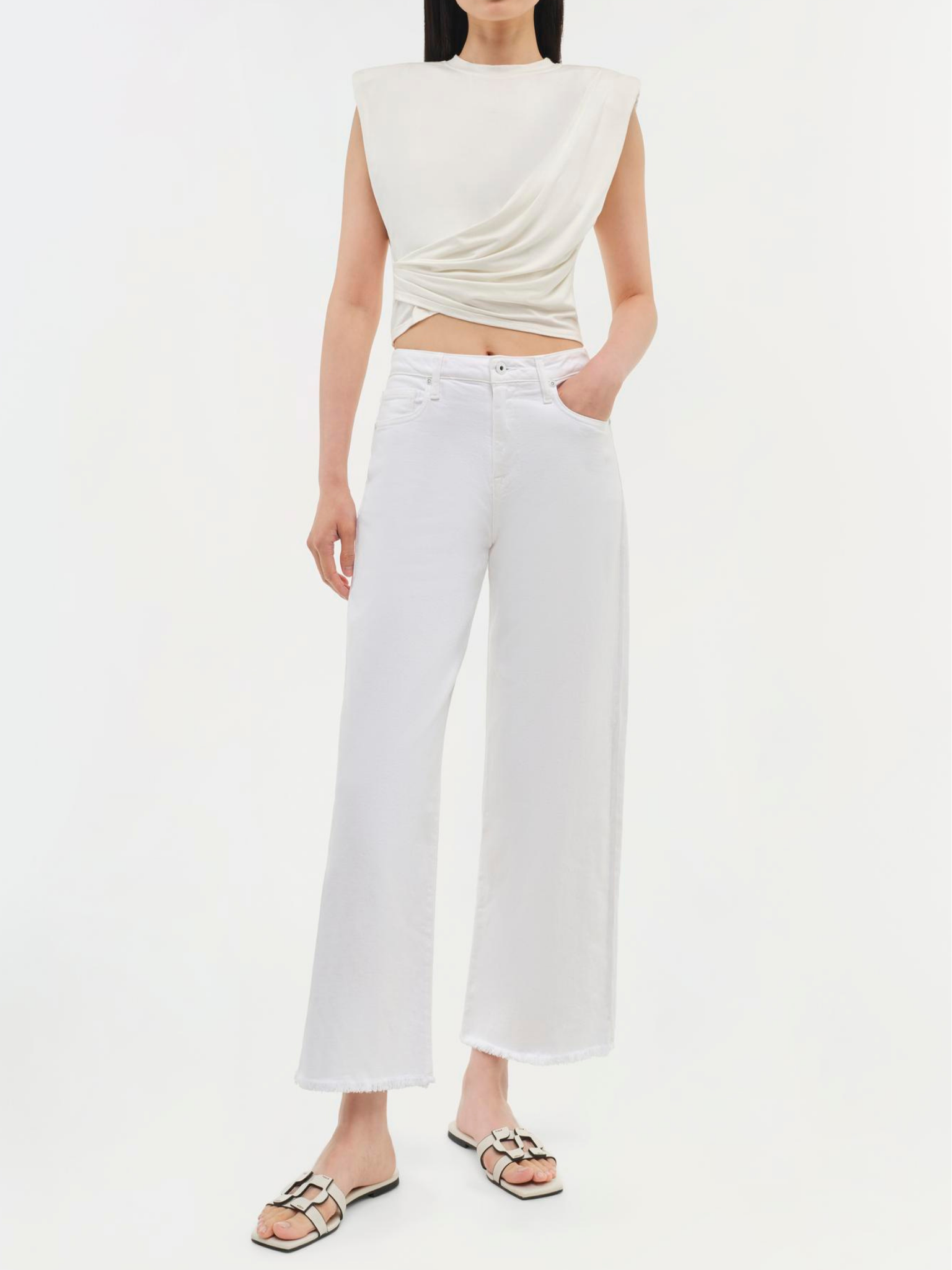 Jude High Rise Crop Wide Leg Denim