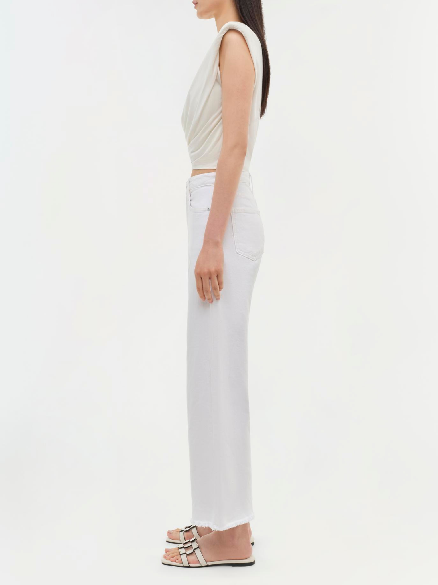 Jude High Rise Crop Wide Leg Denim