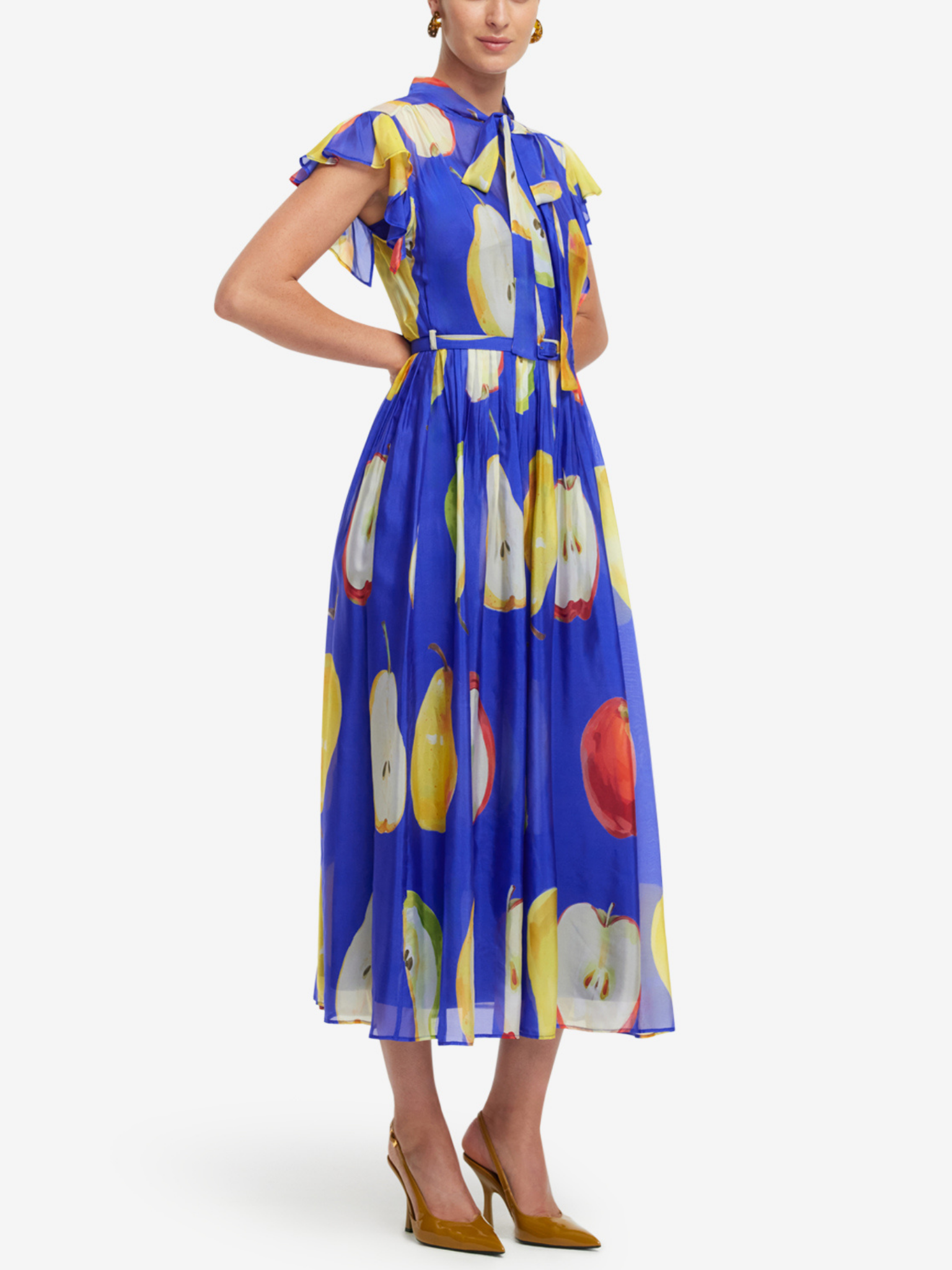 Grace Flutter Sleeve Midi Dress