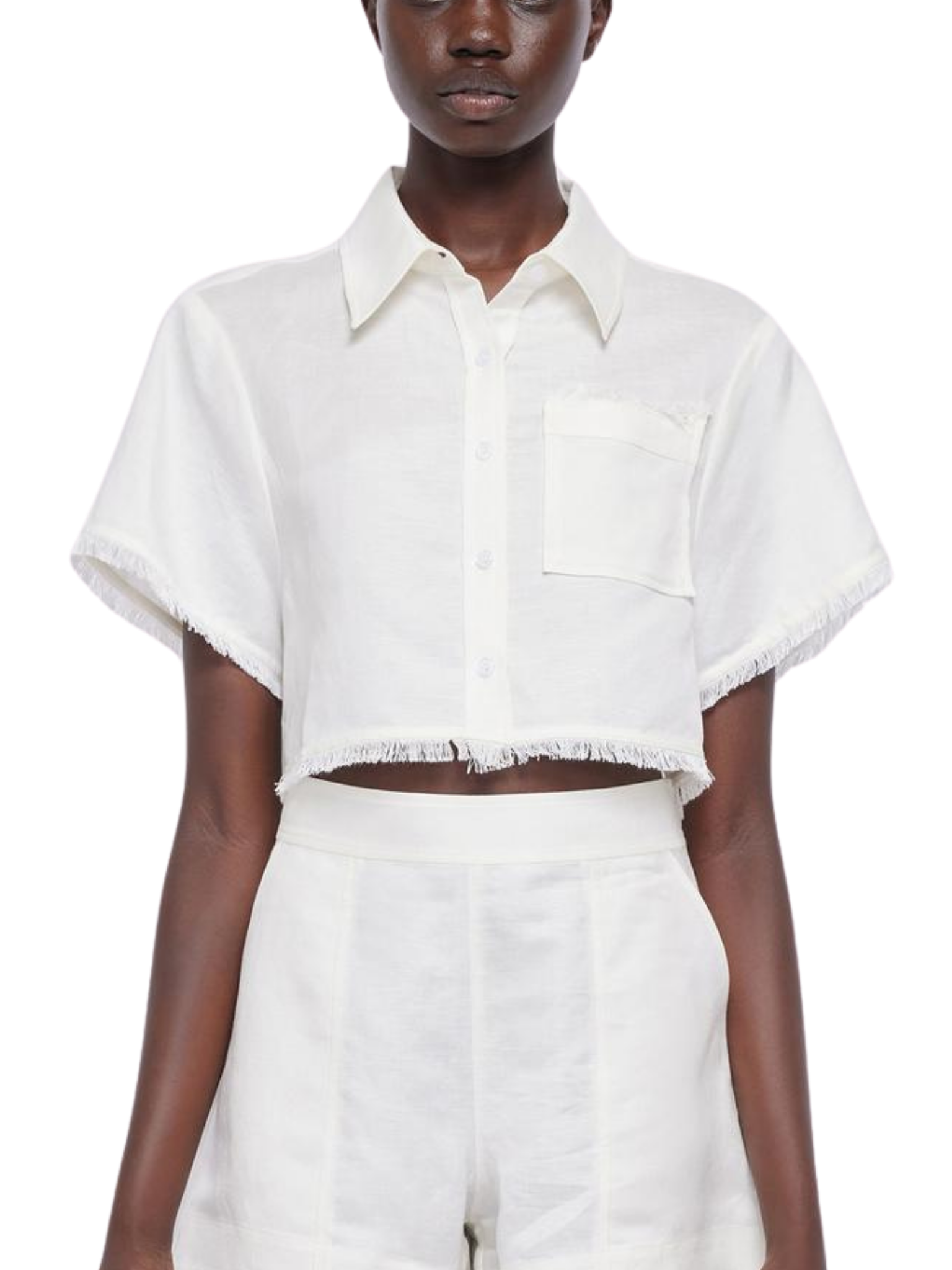 Solange Short Sleeve Cropped Shirt
