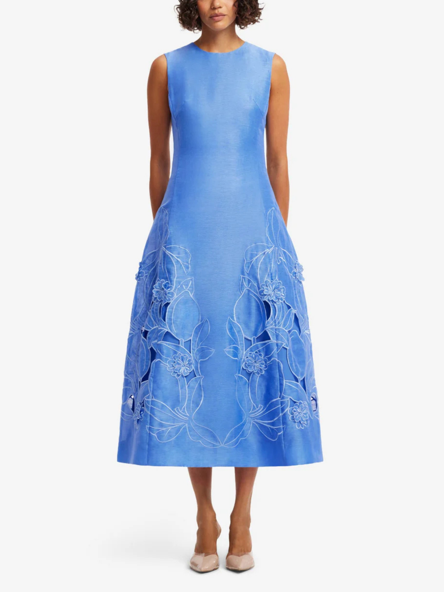 Cleo Applique Sleeveless Midi Dress