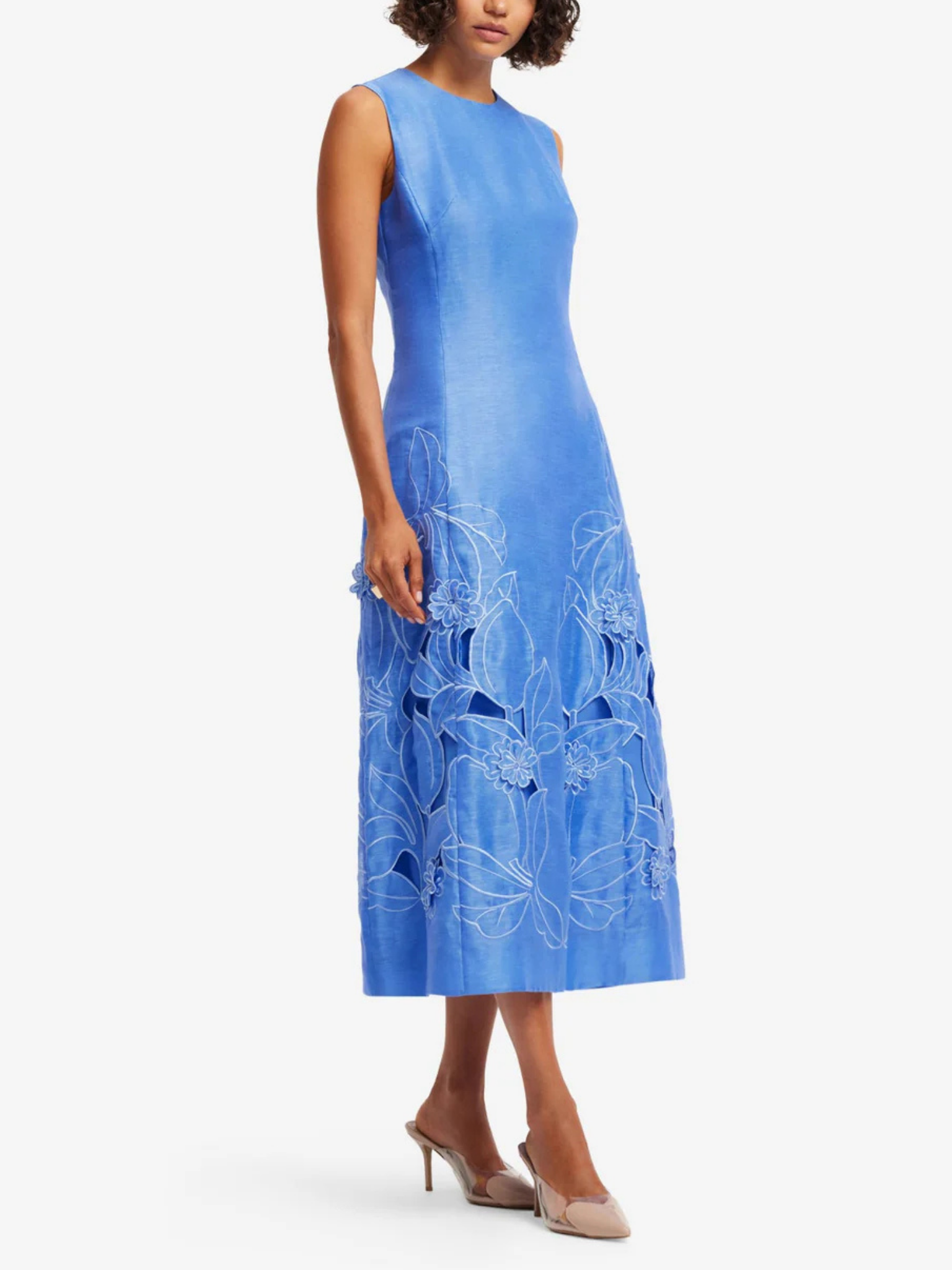 Cleo Applique Sleeveless Midi Dress