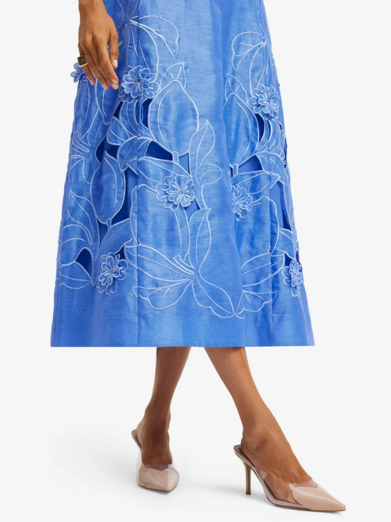 Cleo Applique Sleeveless Midi Dress