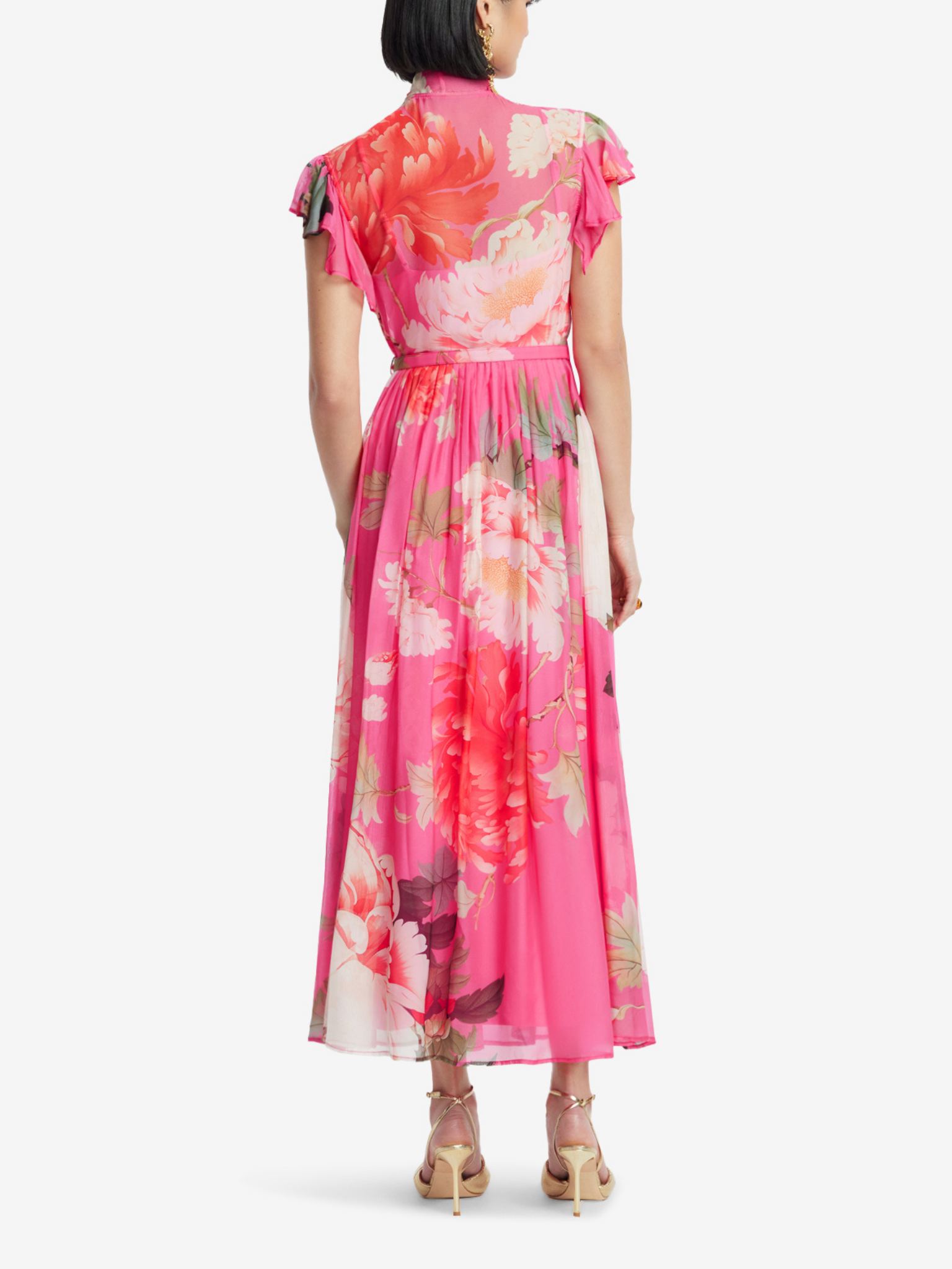 Grace Flutter Sleeve Midi Dress