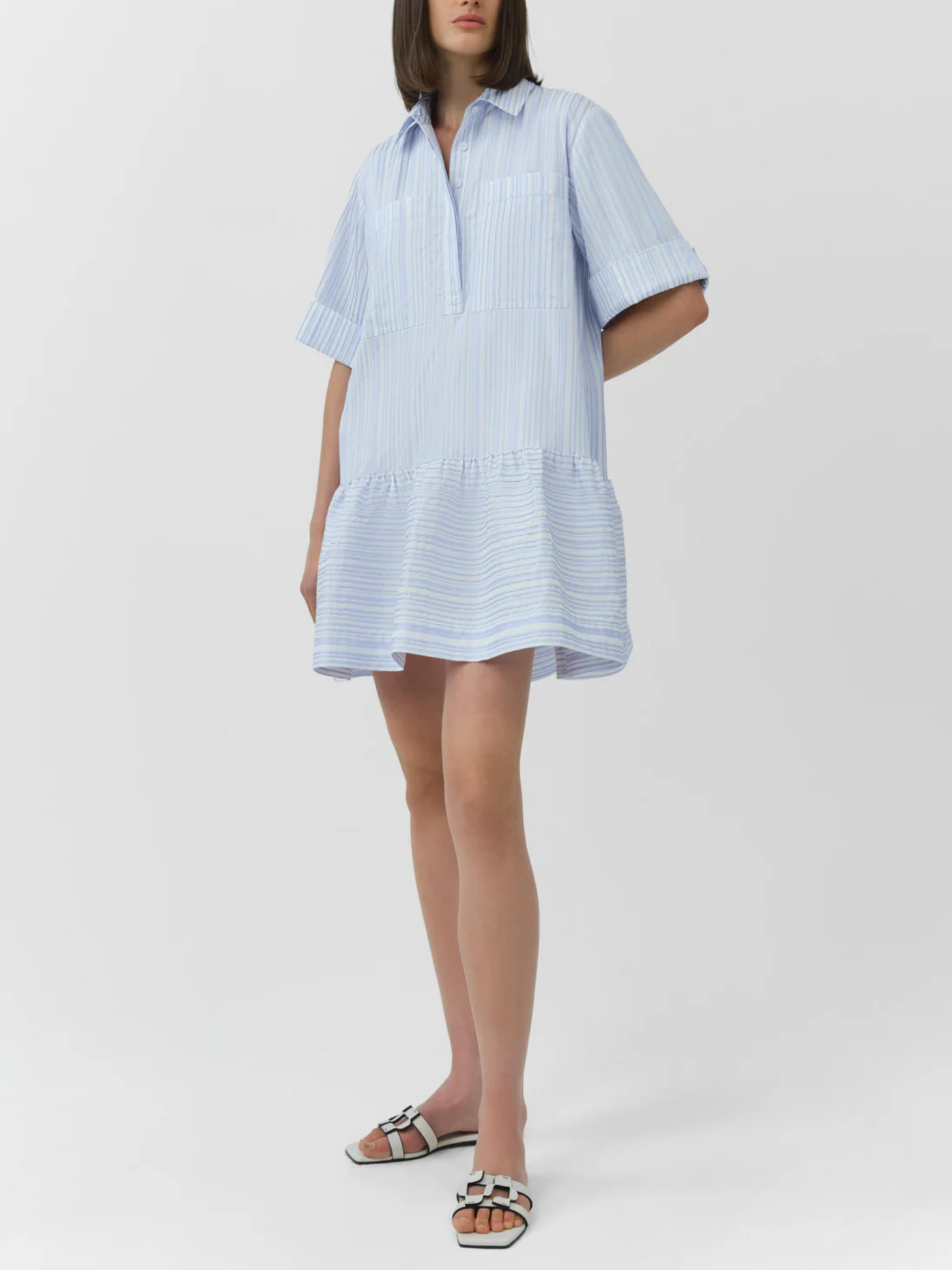 Cris Short Sleeve Shirt Dress