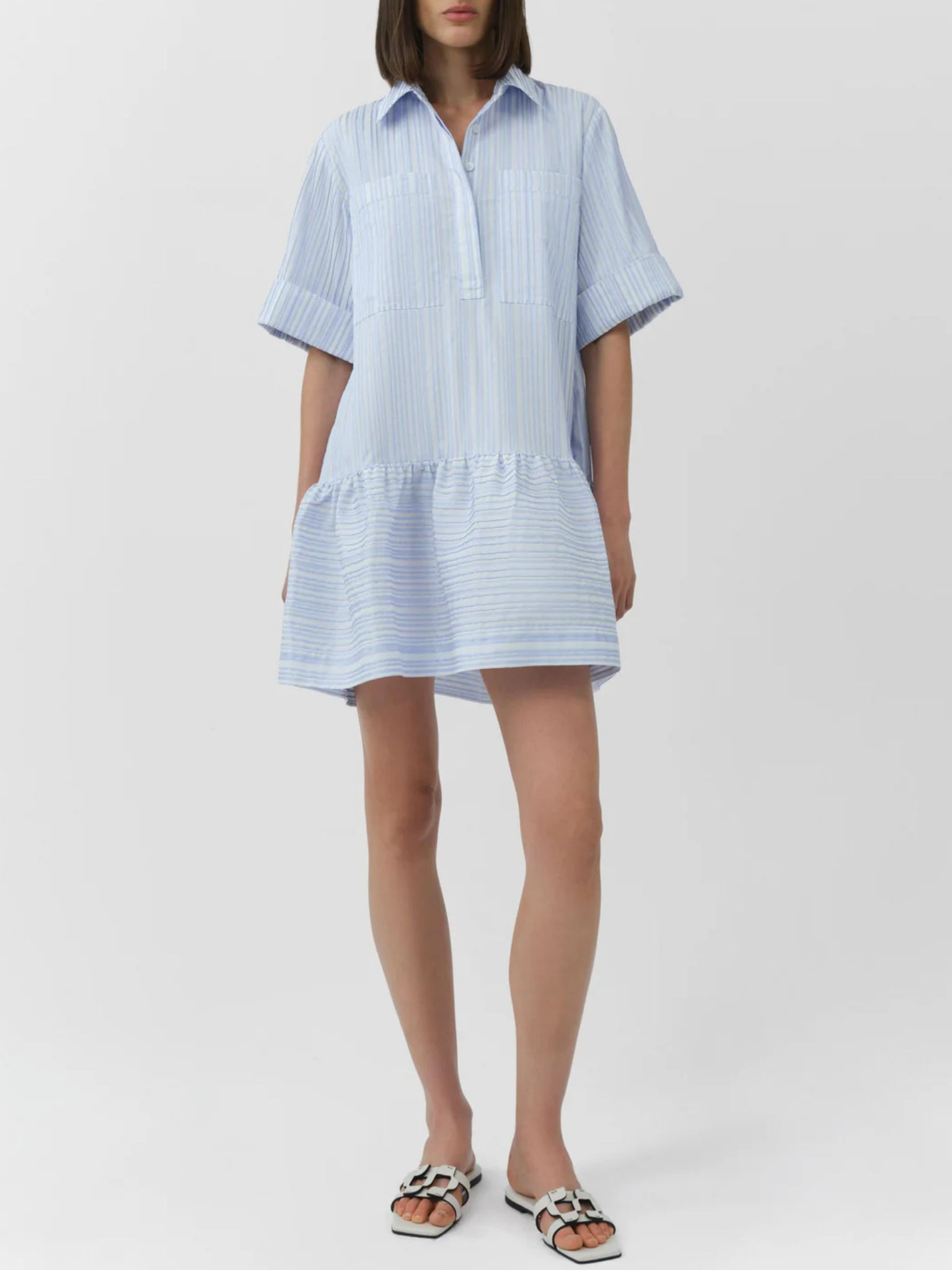 Cris Short Sleeve Shirt Dress