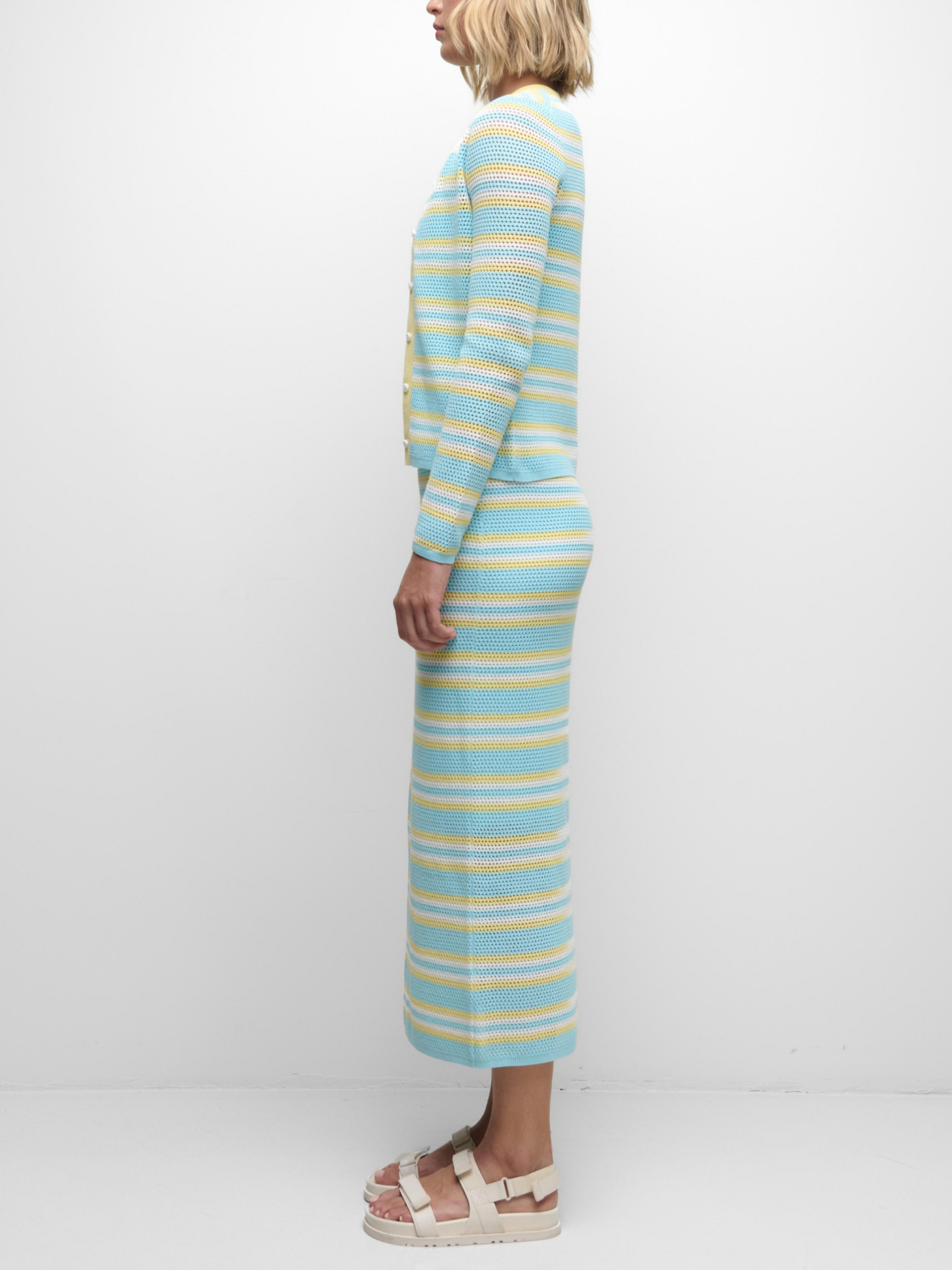 Ruthie Striped Cotton Cardigan