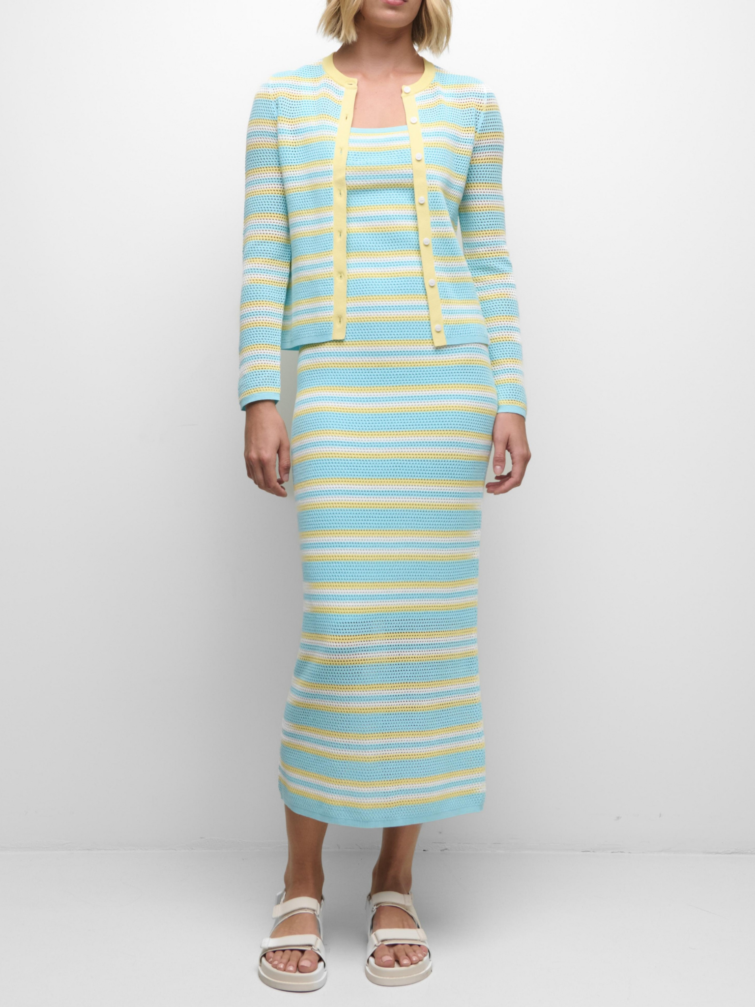 Ruthie Striped Cotton Cardigan