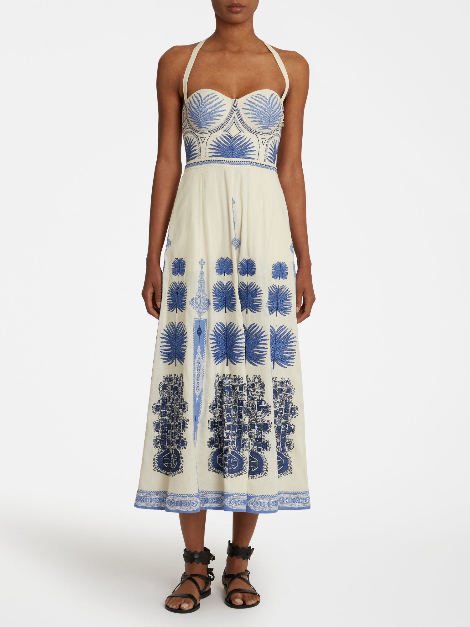 Emporio Sirenuse Lotty Chios Embroidery Dress