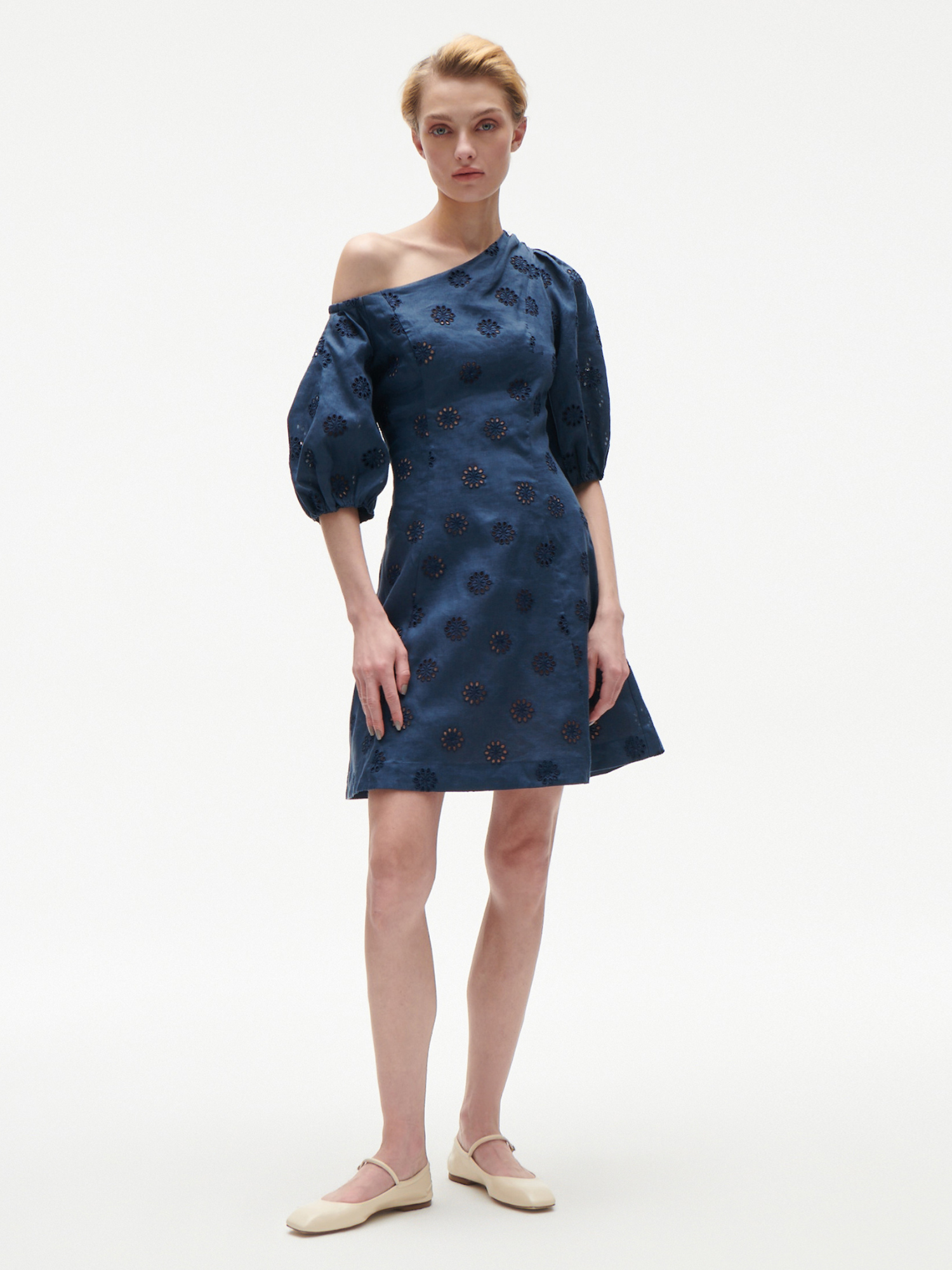 Figue Darcy Dress in Slate Navy