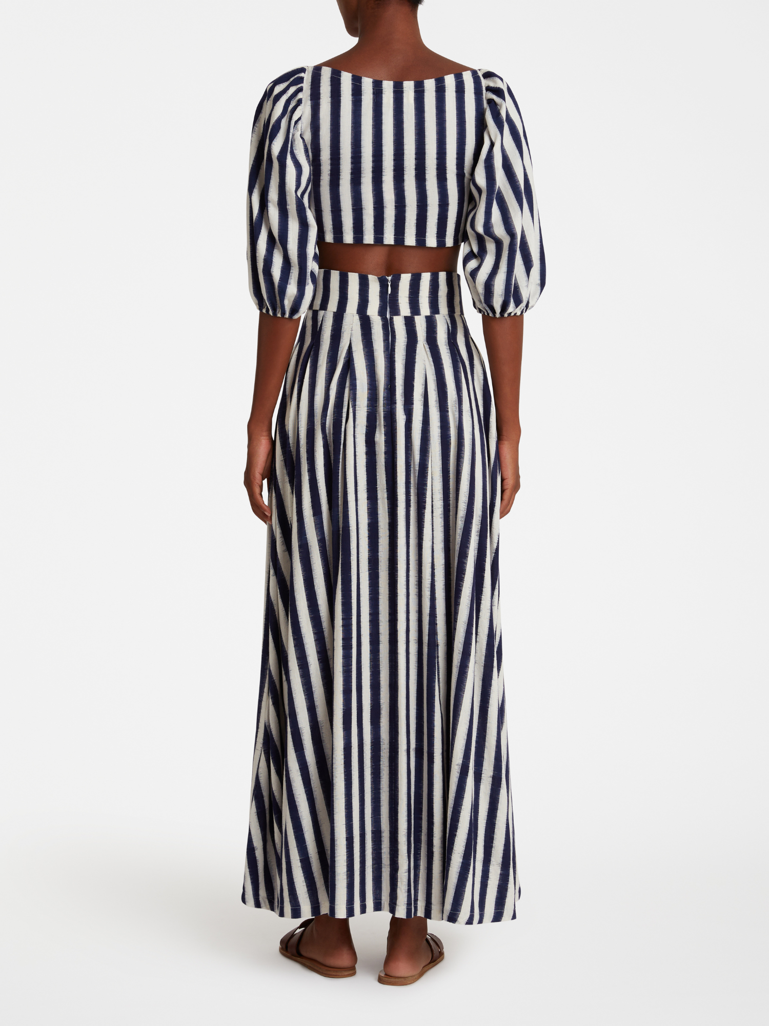 Emporio Sirenuse Flaminia Ikat Stripe Maxi Skirt