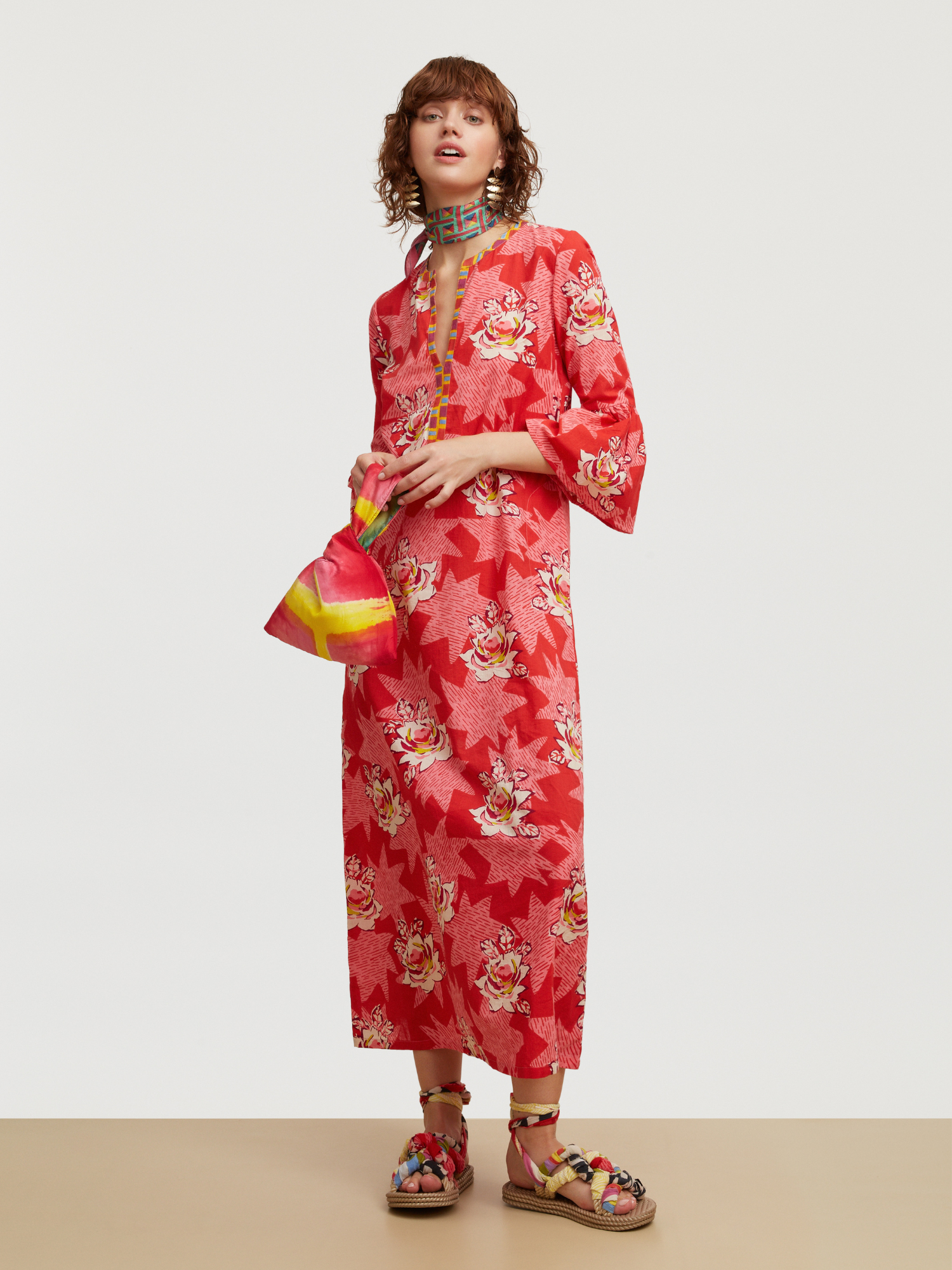 Lisa Corti Ethesian Dress in Star Flower Red