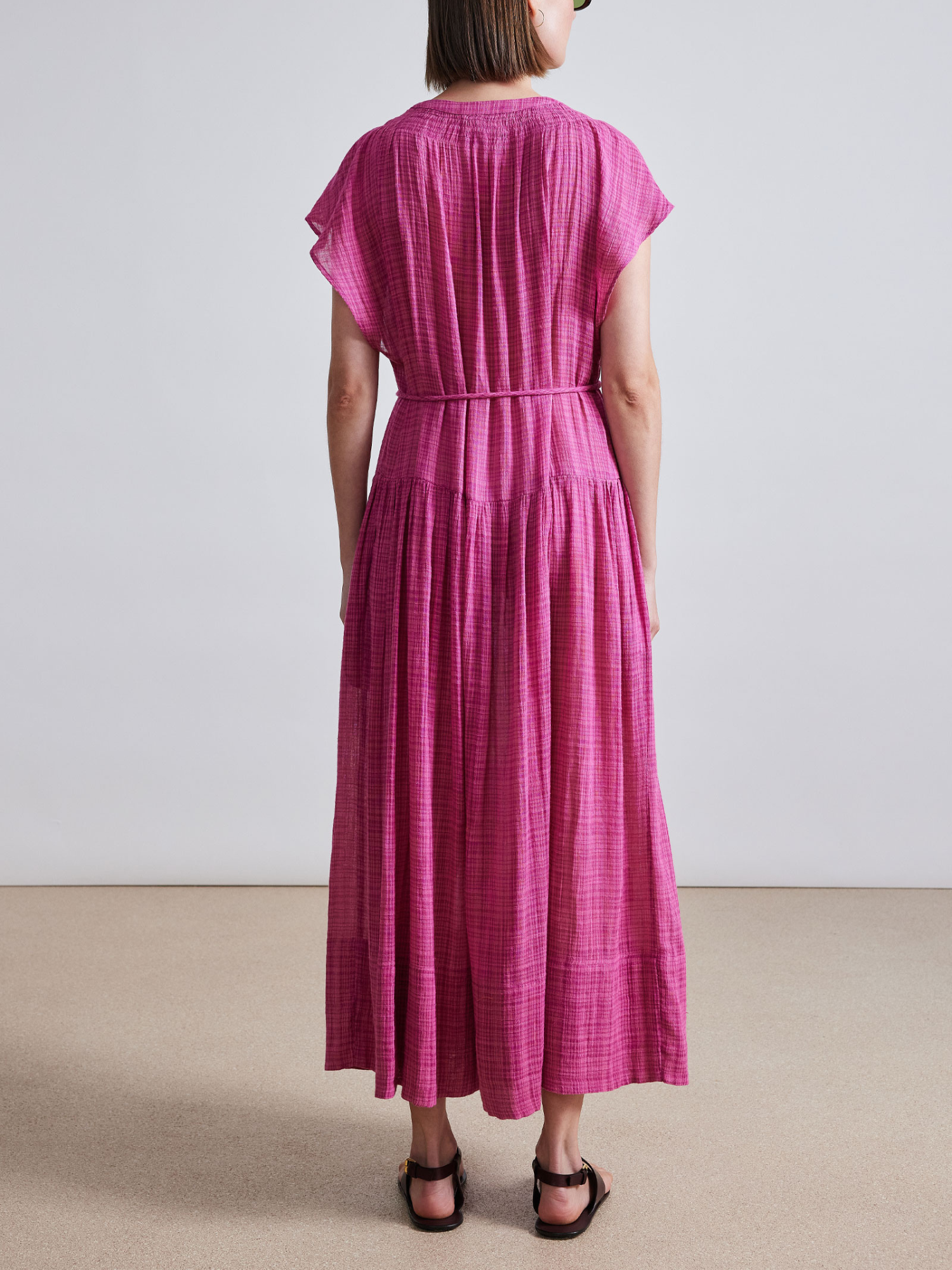 Apiece Apart Forte Maxi Dress in Raspberry