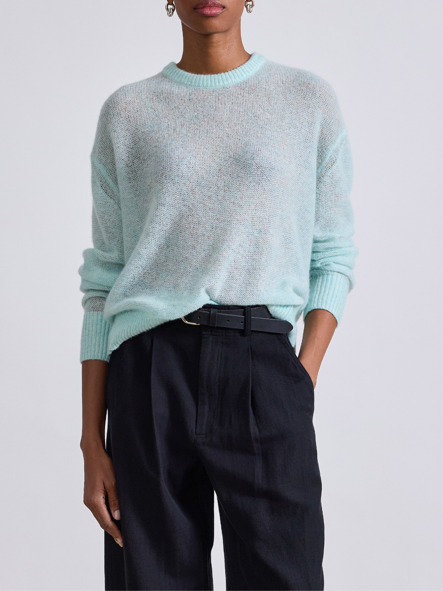 Apiece Apart Softest Tissue Weight Sweater in Mint