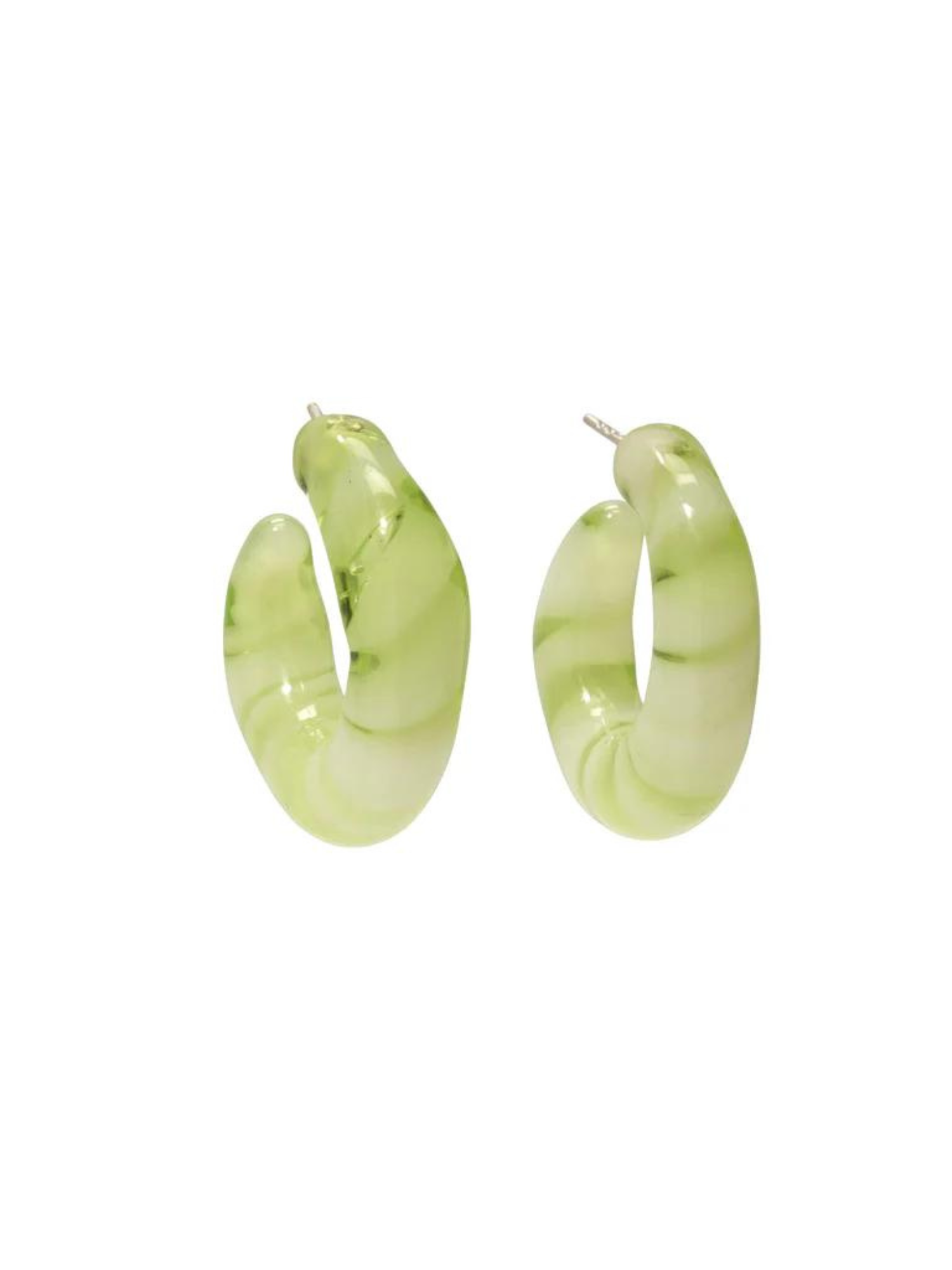 Lizzie Fortunato Cascais Hoops in Lime