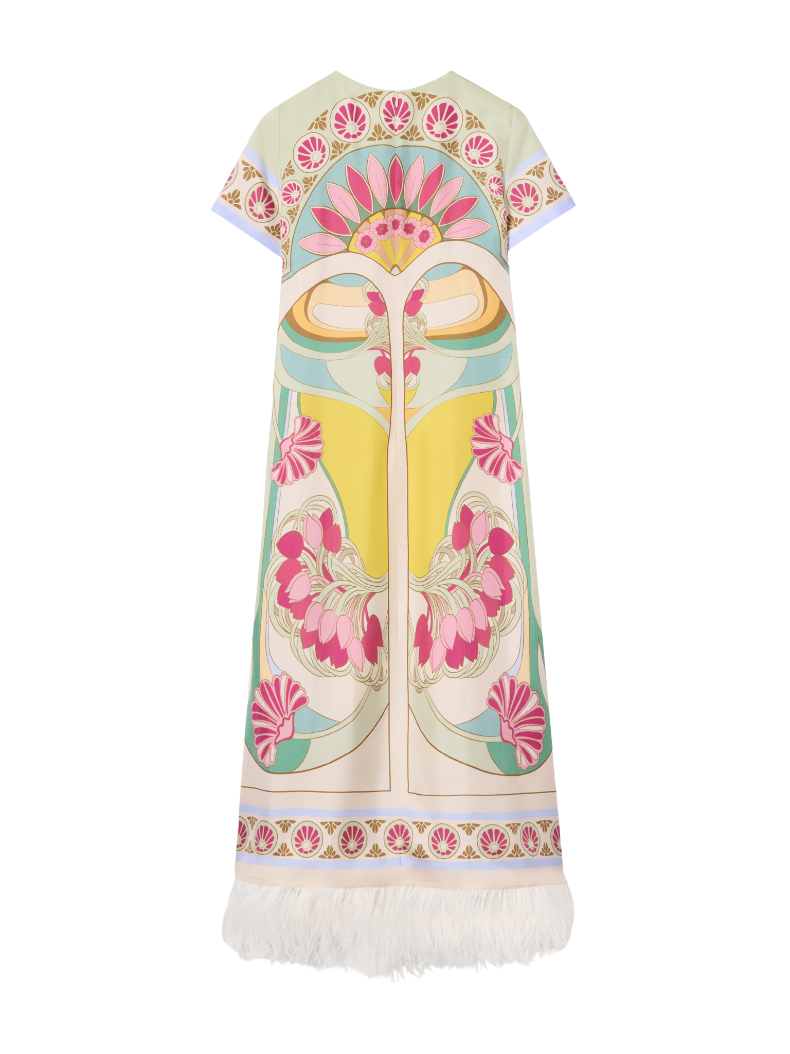 Swing Dress with Feathers