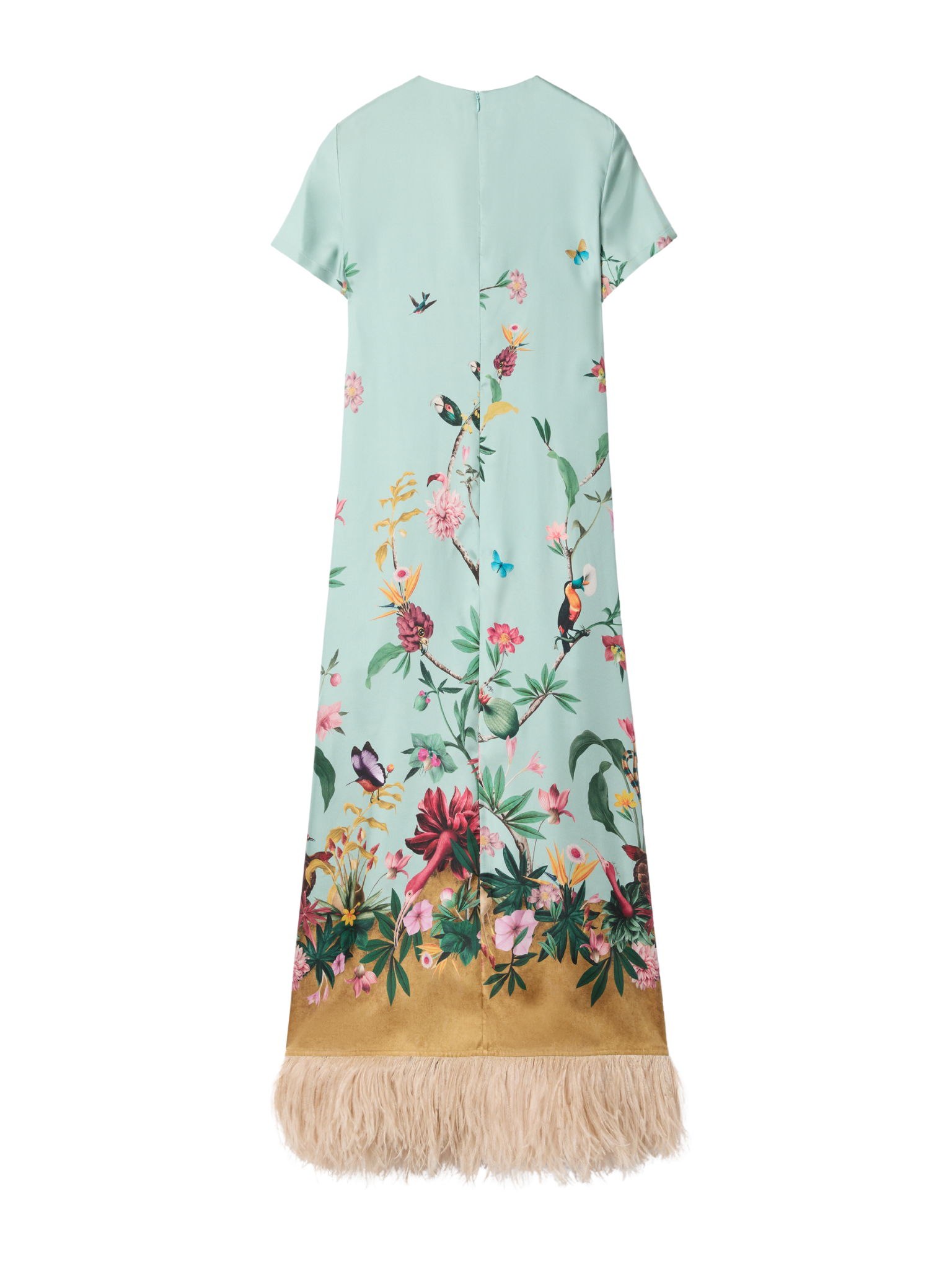 Swing Dress with Feathers