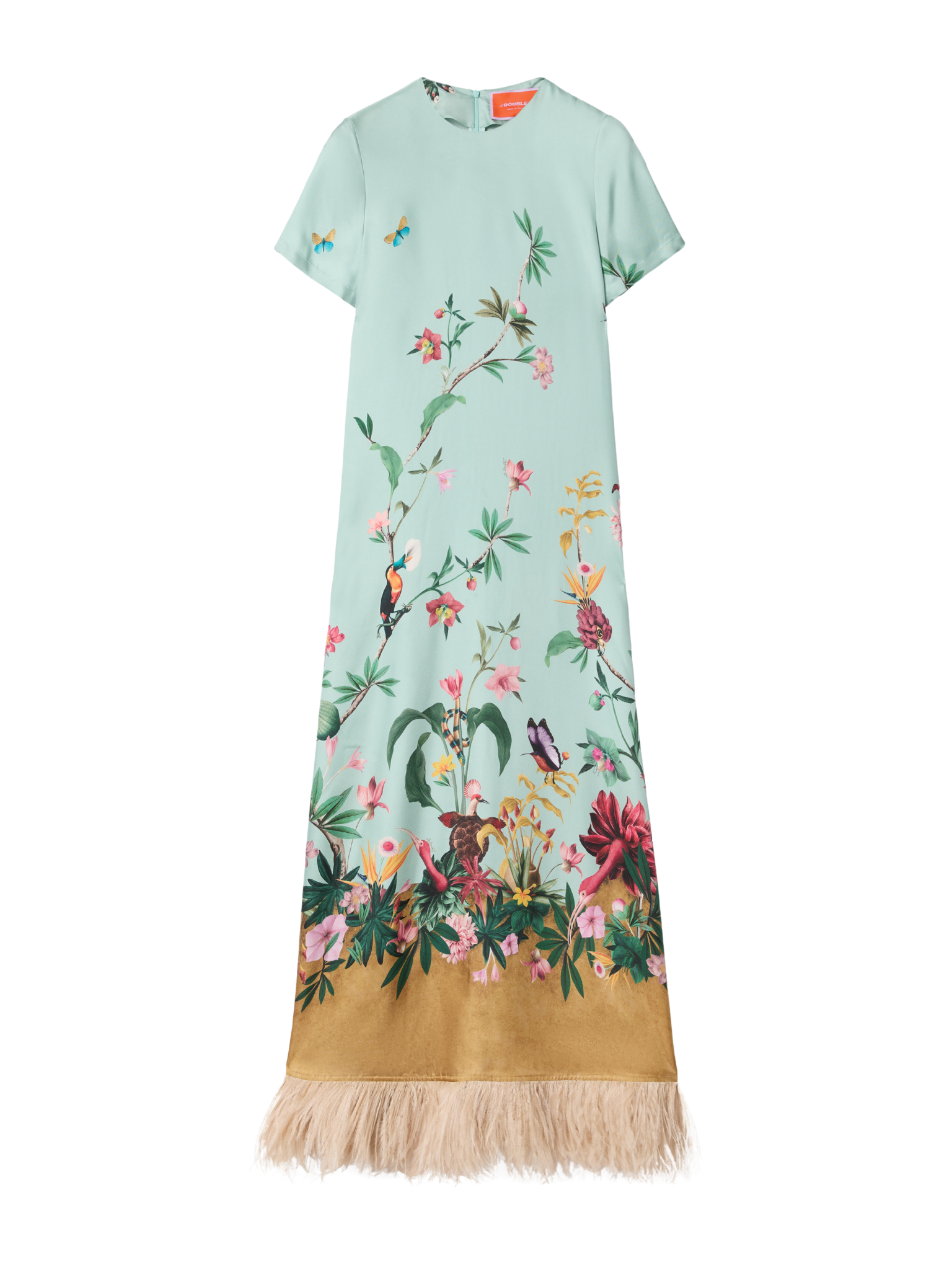 Swing Dress with Feathers