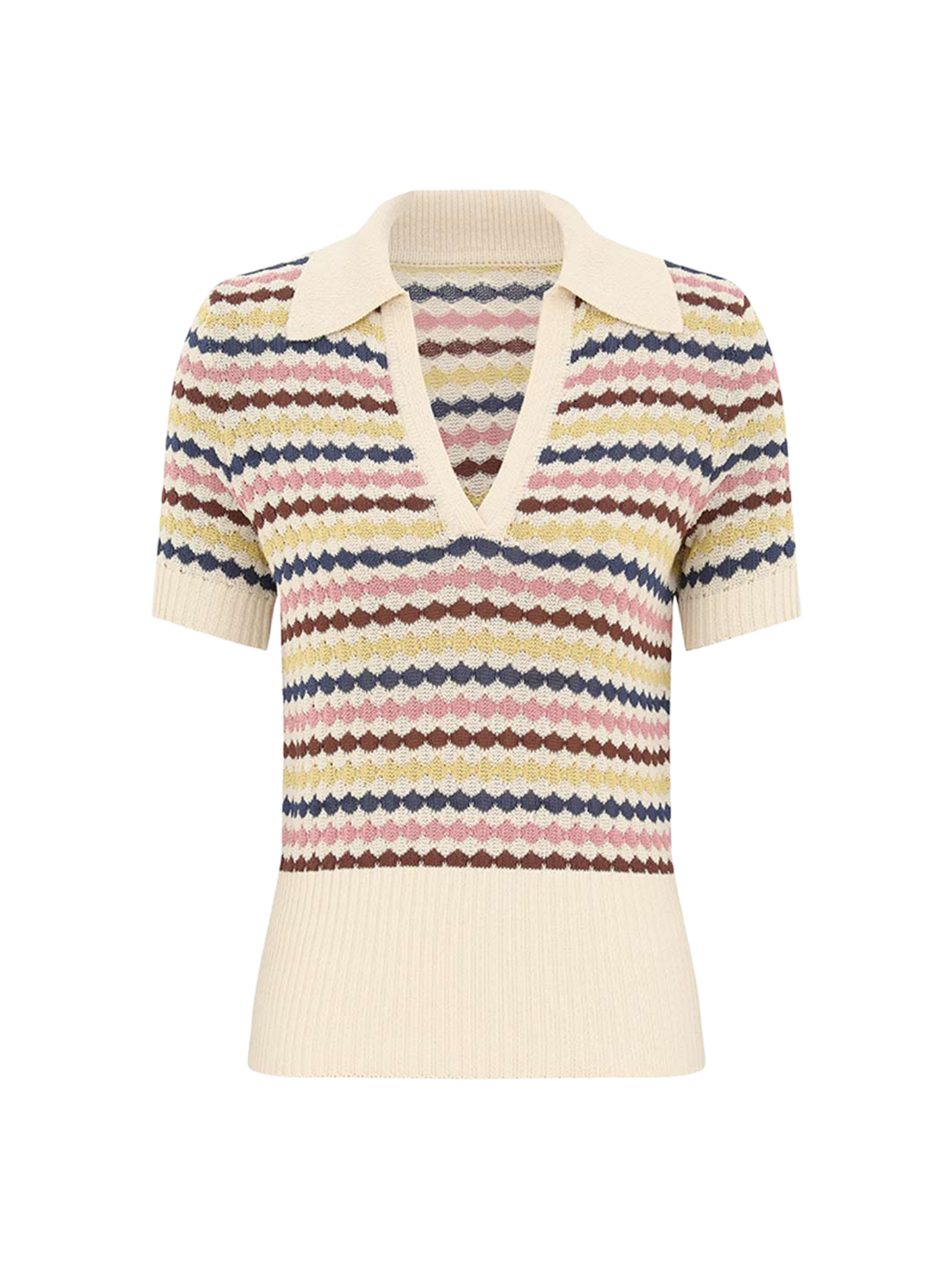 Awaken Scallop Knit Polo