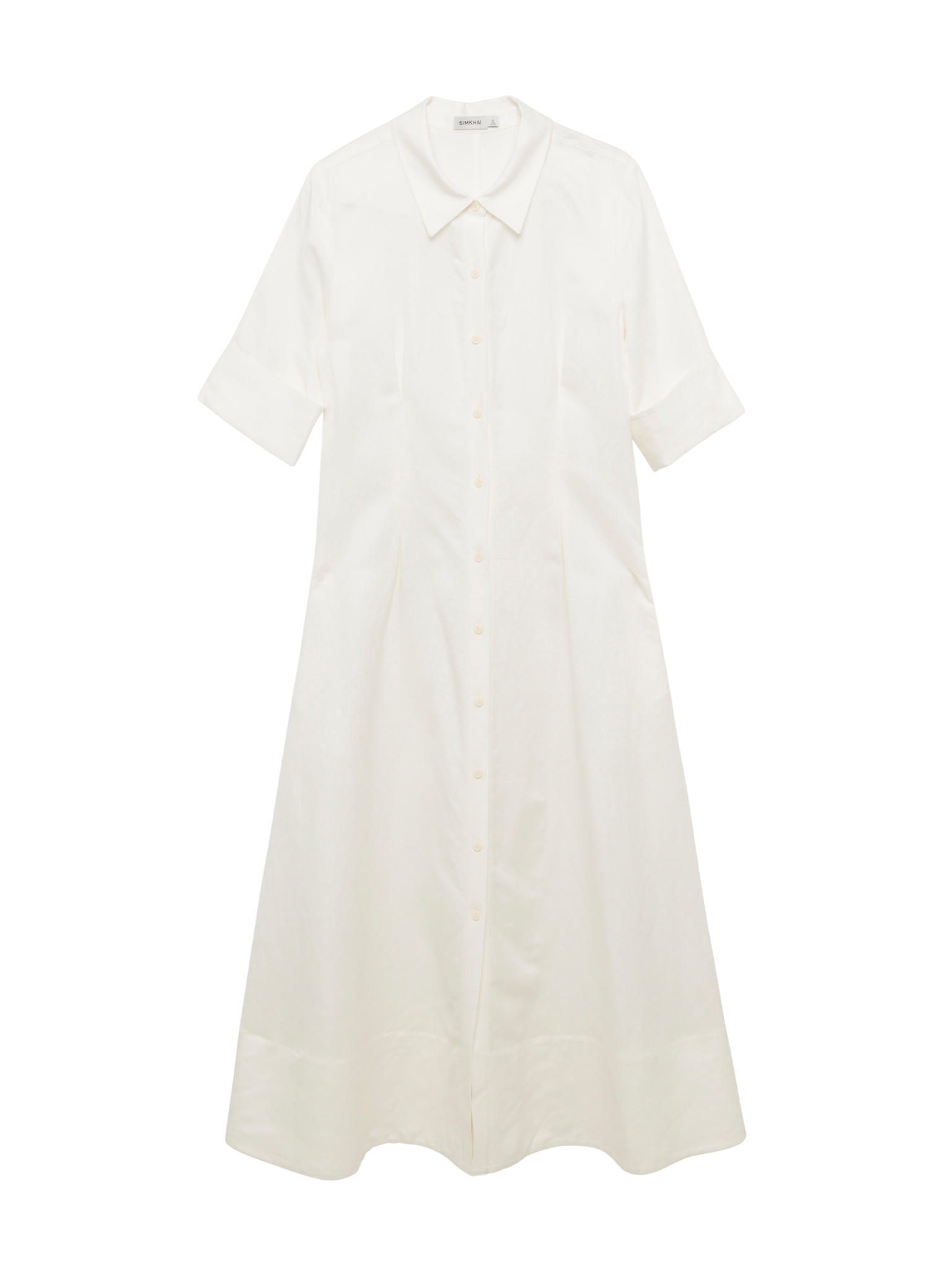 Claudine Short Sleeve Shirt Midi Dress