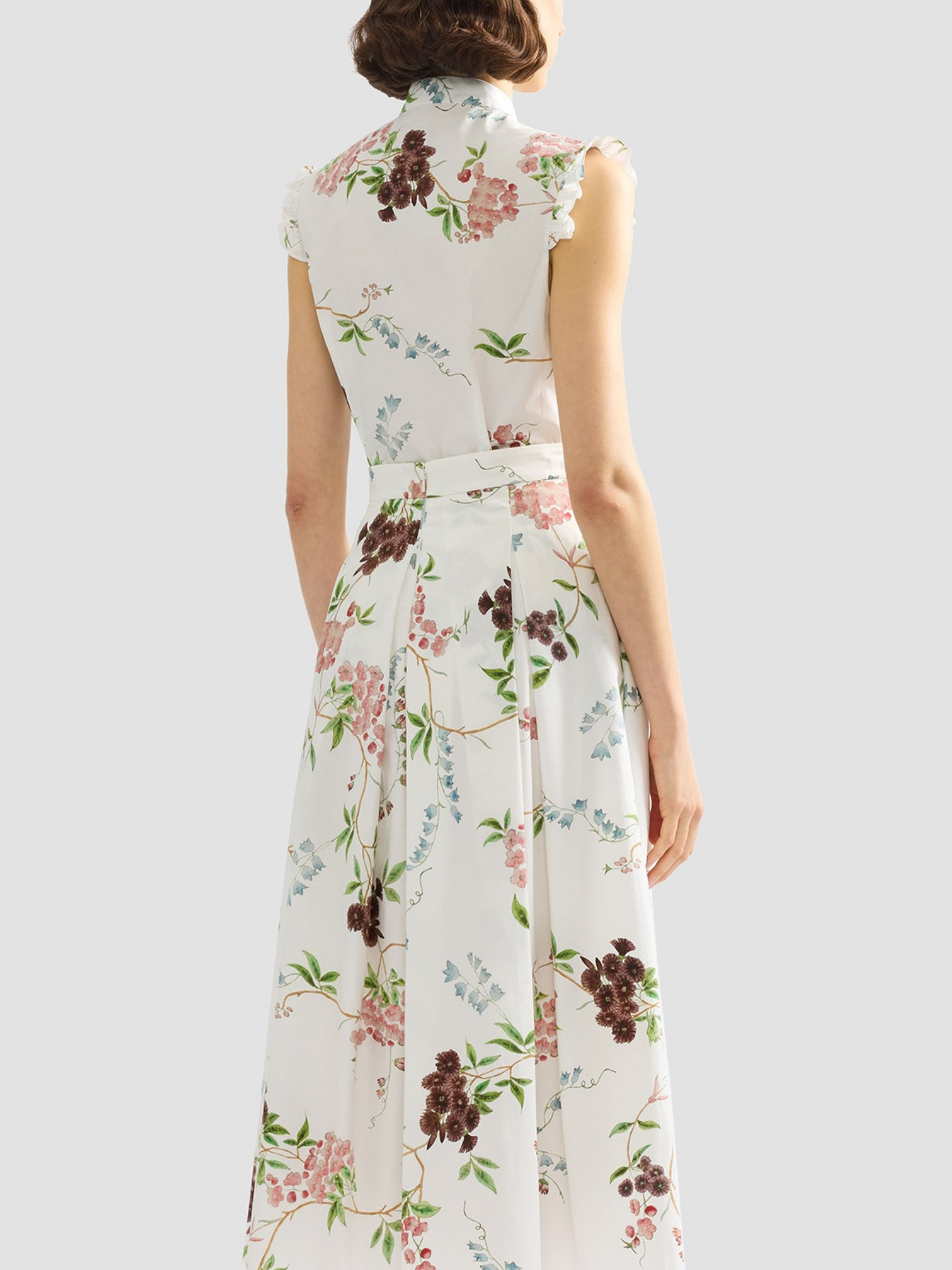 Floral Print Cotton Sleeveless Shirt