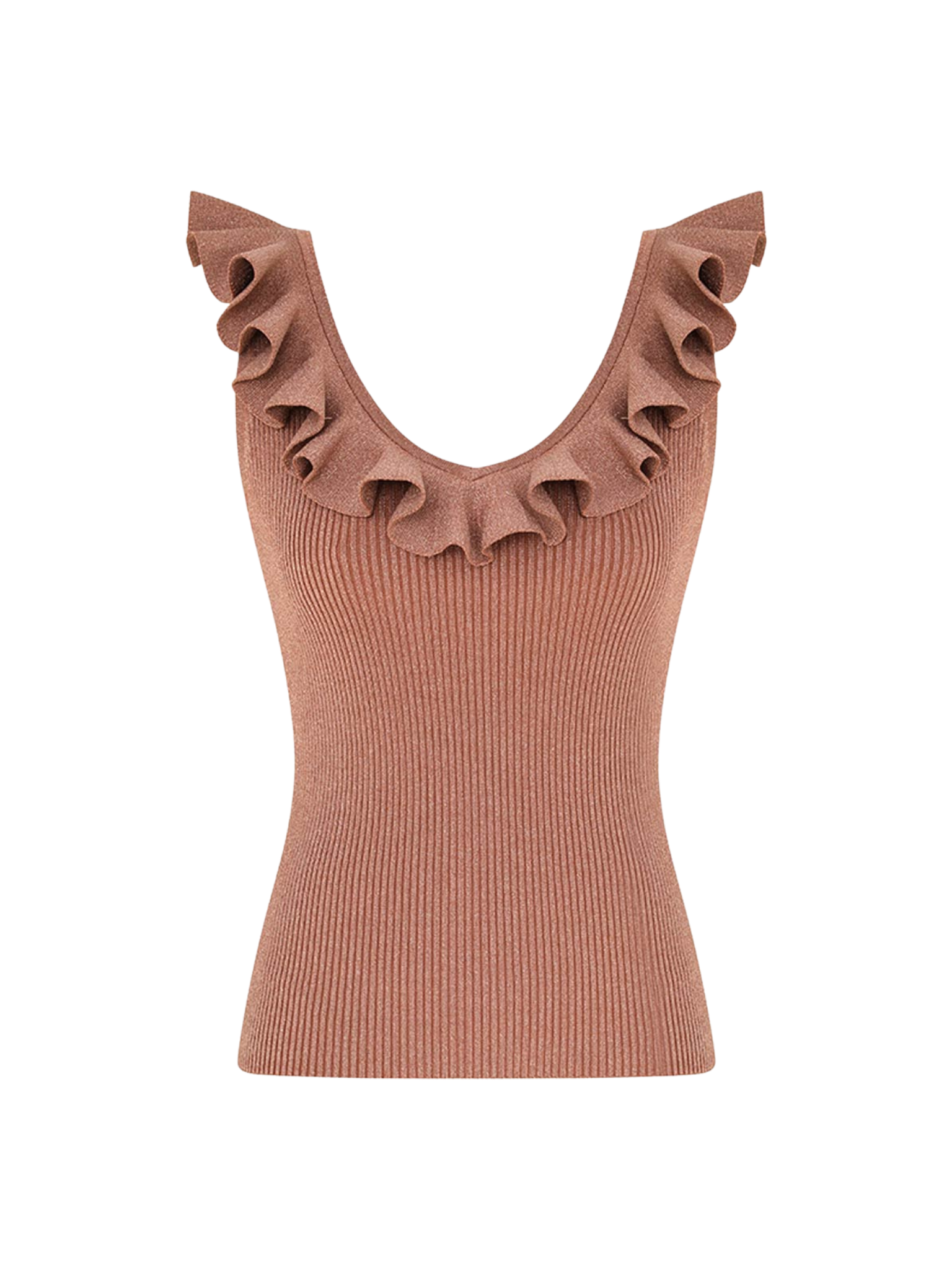 Wanderlust Metallic Frill Top