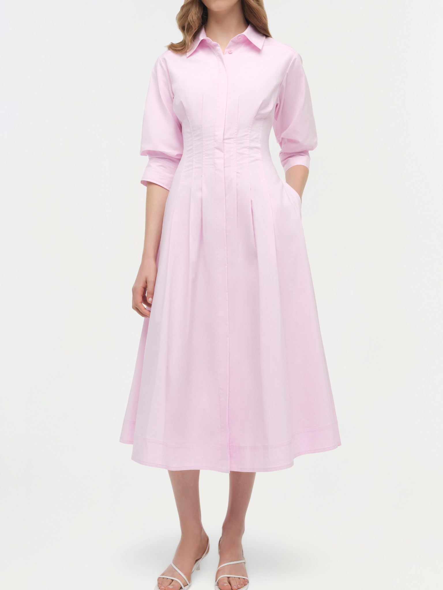 Jazz Pintuck Midi Dress