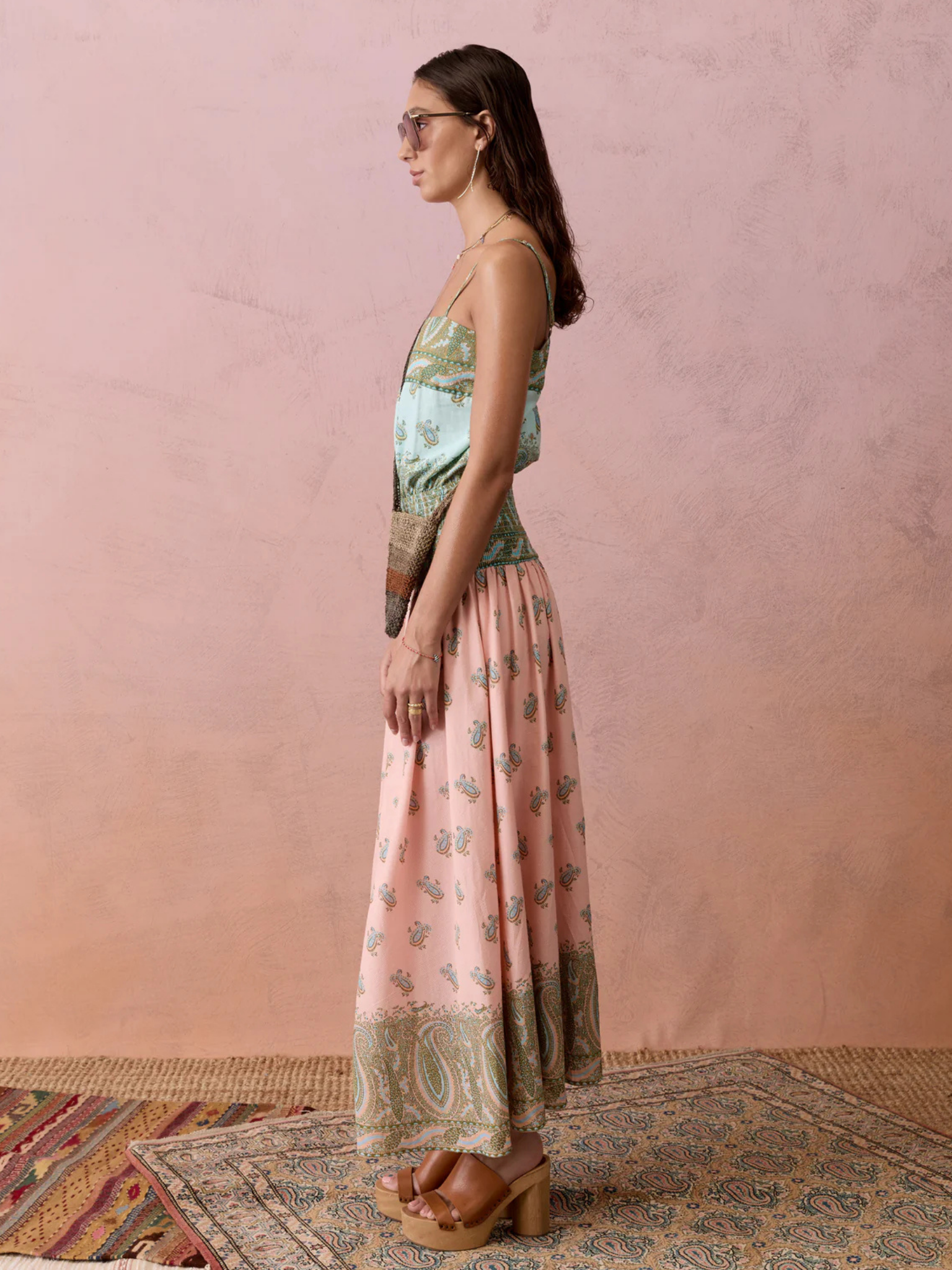 Lucent Drop Waist Maxi Dress