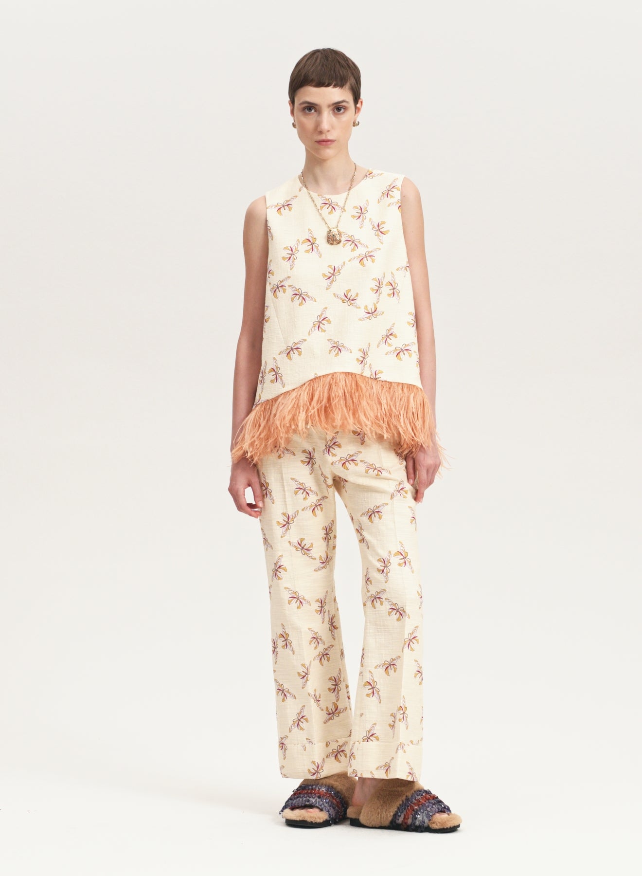 LA SCALA TOP (WITH FEATHERS)