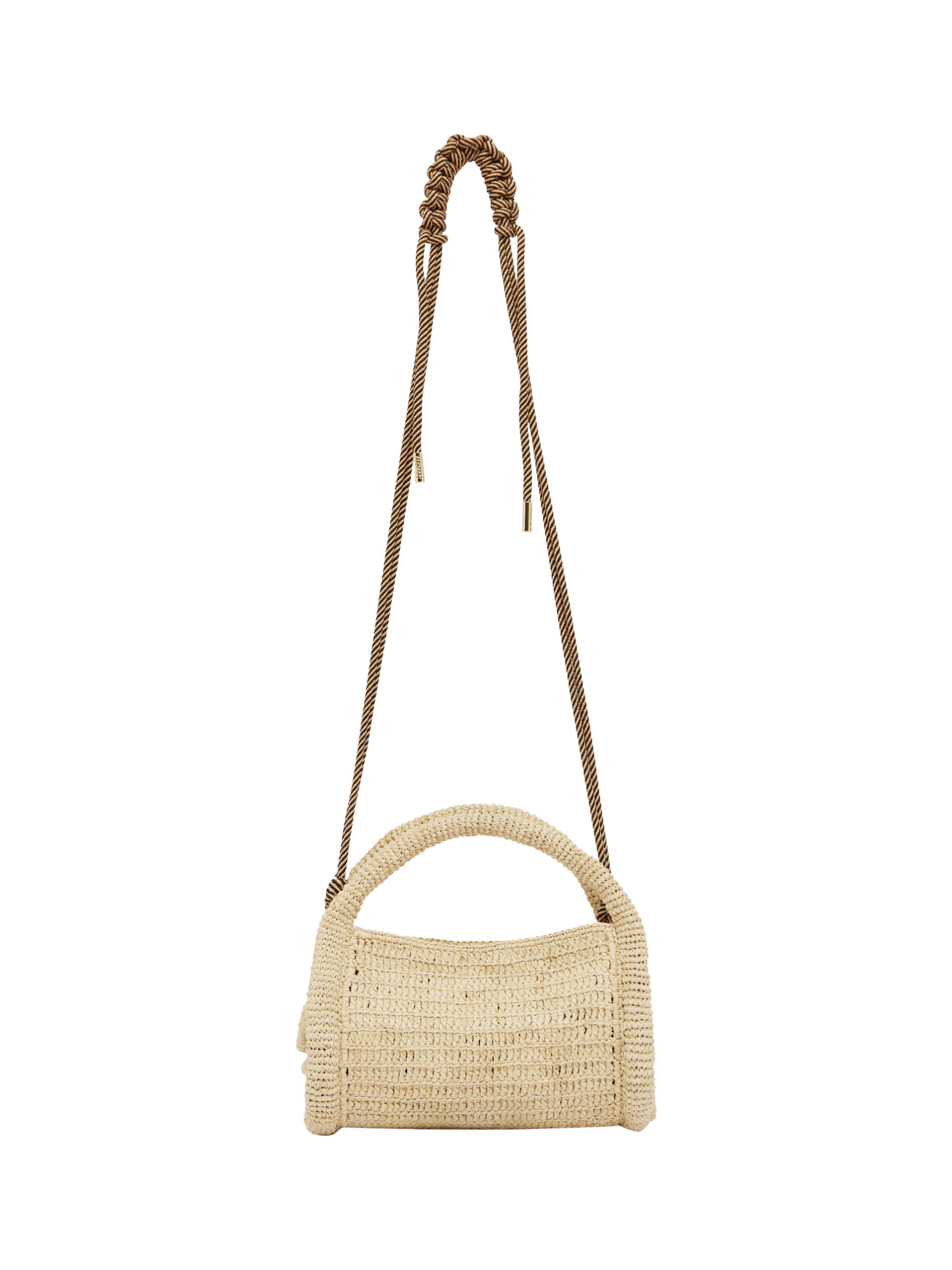 Sunlit Raffia Mini Barrel Bag