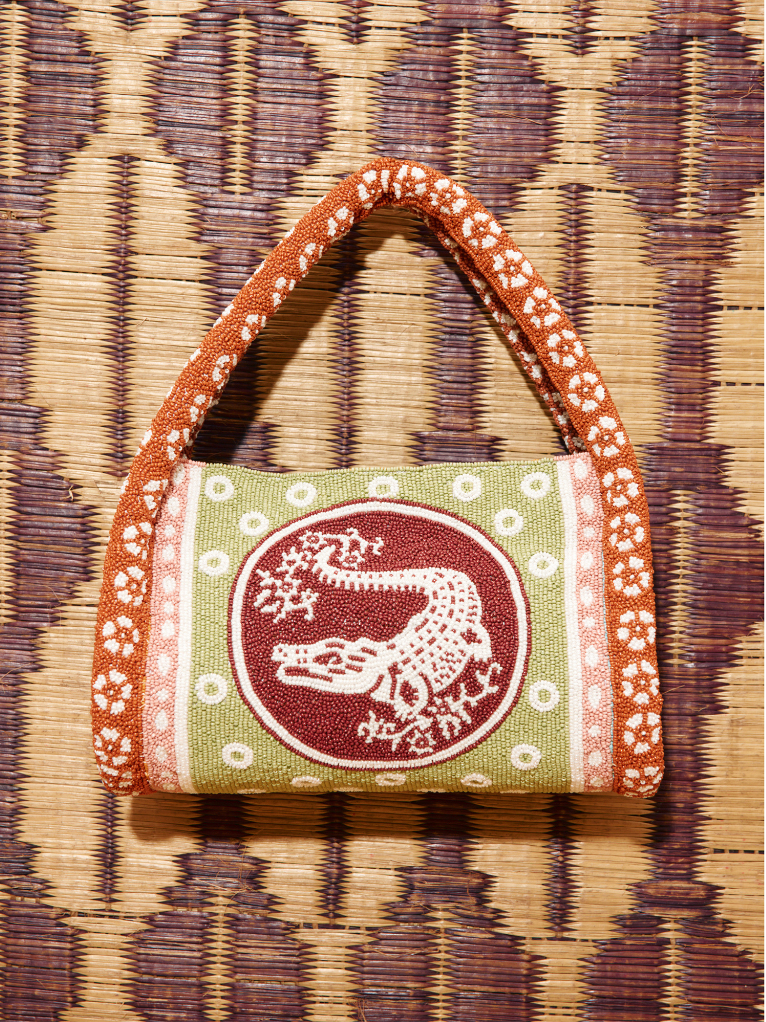 Alberta Beaded Mini Barrel Bag